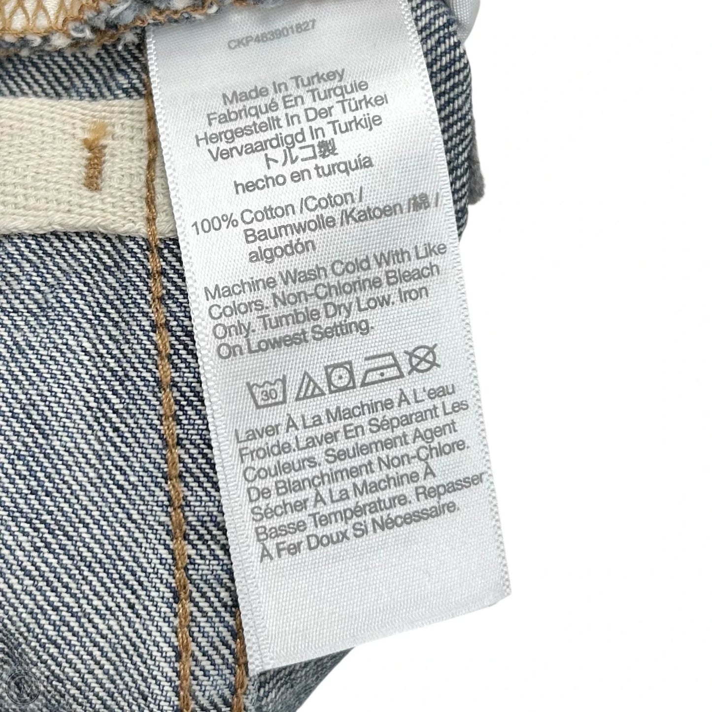 Jeans Straight By Madewell In Blue Denim, Size: 4