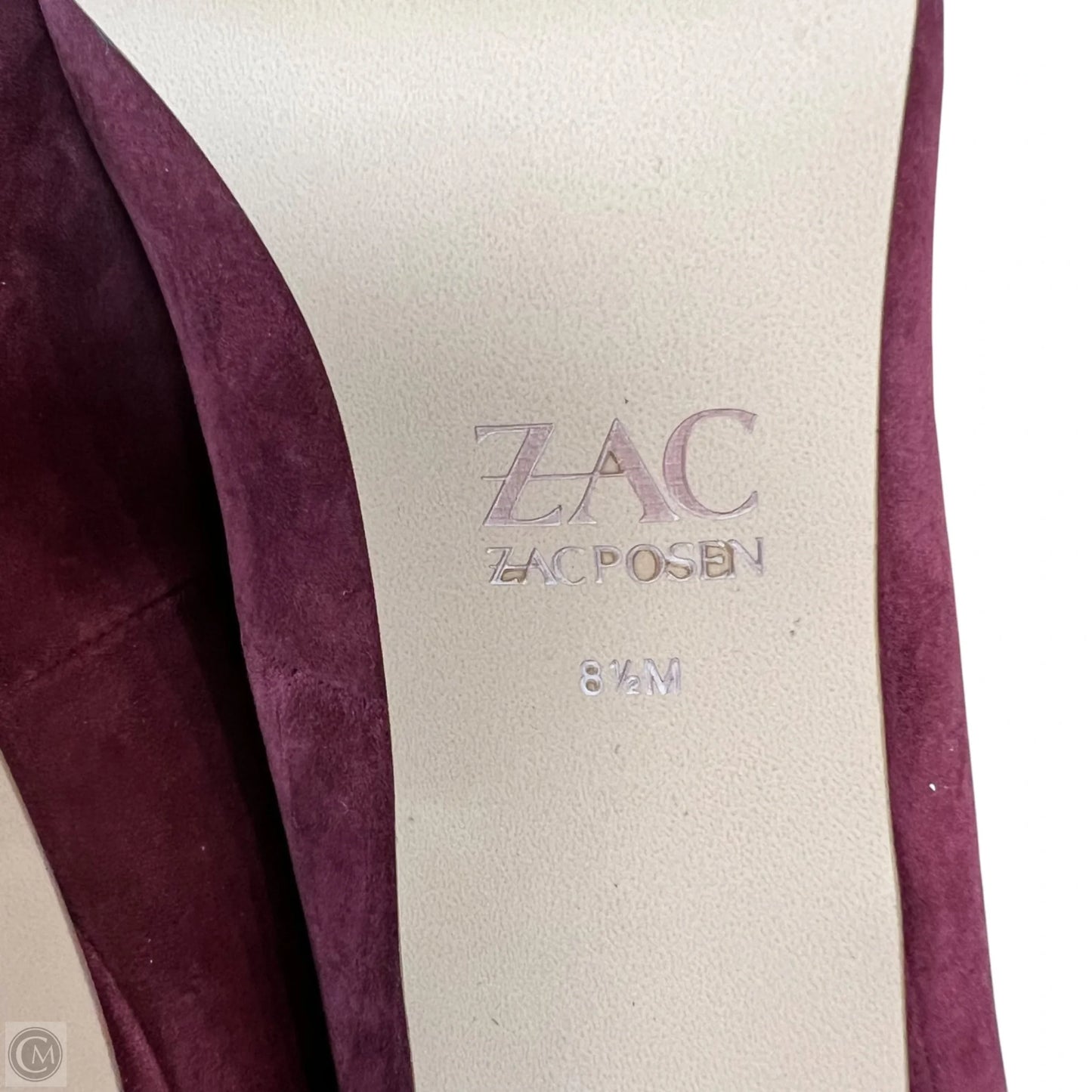Shoes Designer By Zac By Zac Posen In Maroon, Size: 8.5