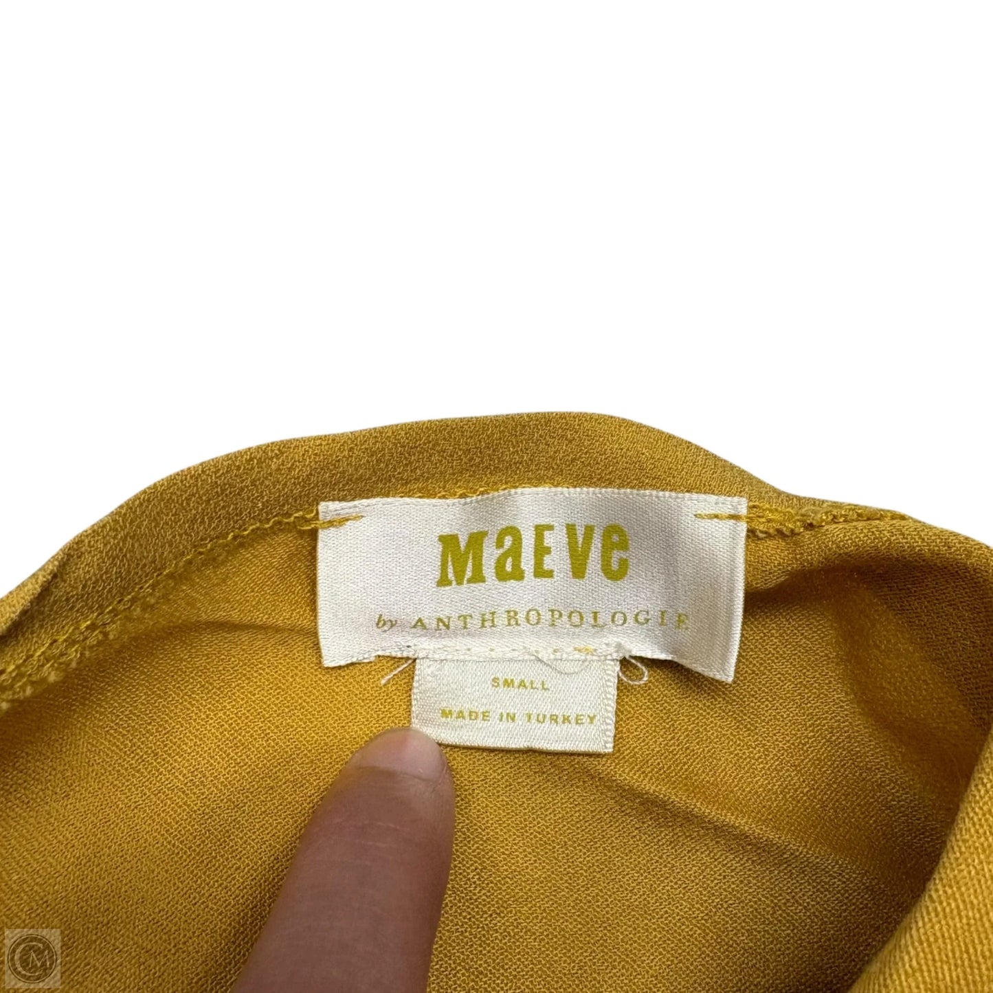 Top Long Sleeve By Maeve In Yellow, Size: S