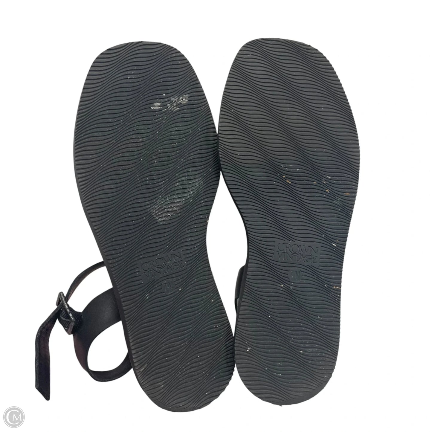 Sandals Flats By Crown Vintage In Black, Size: 7
