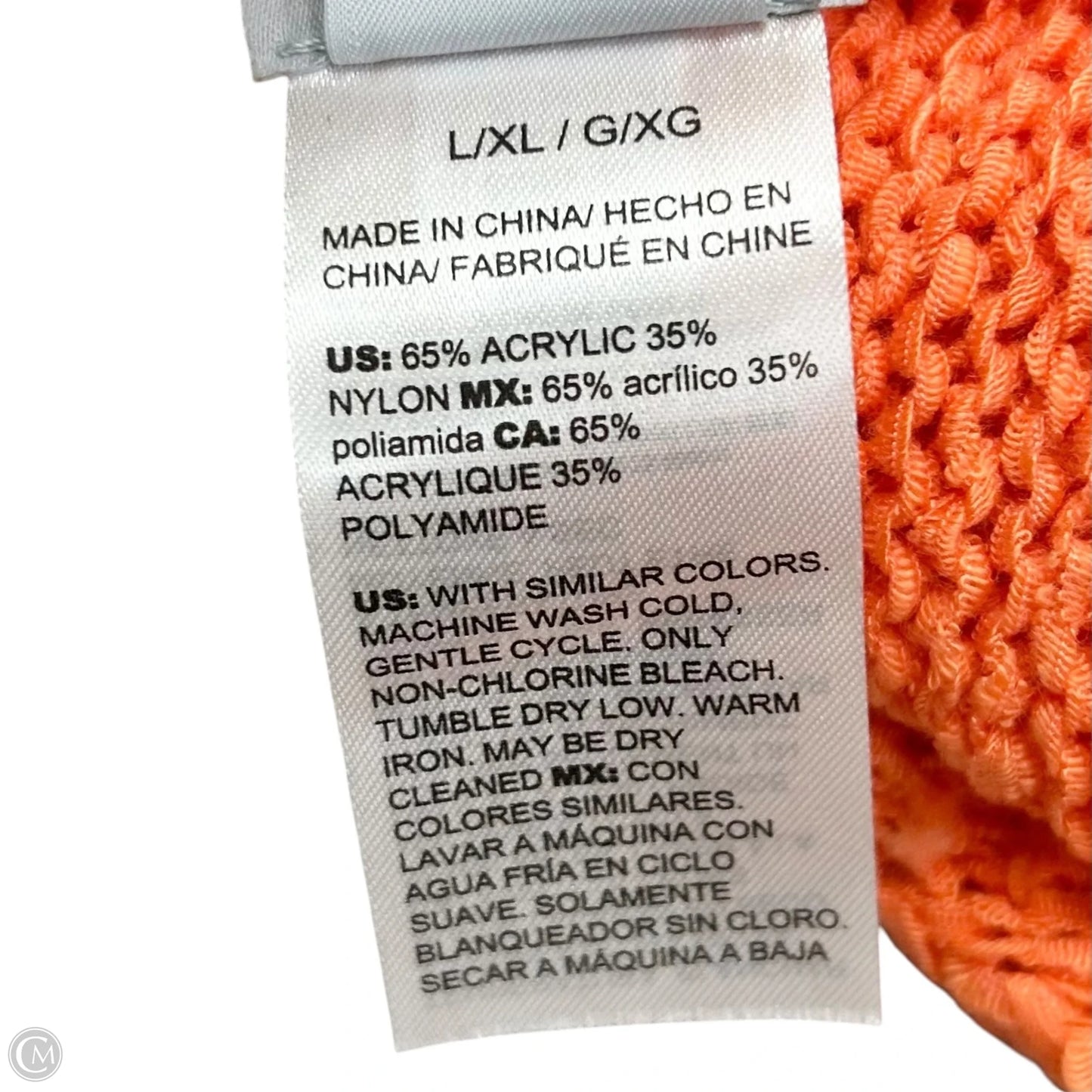 Poncho By Chicos In Orange, Size: L