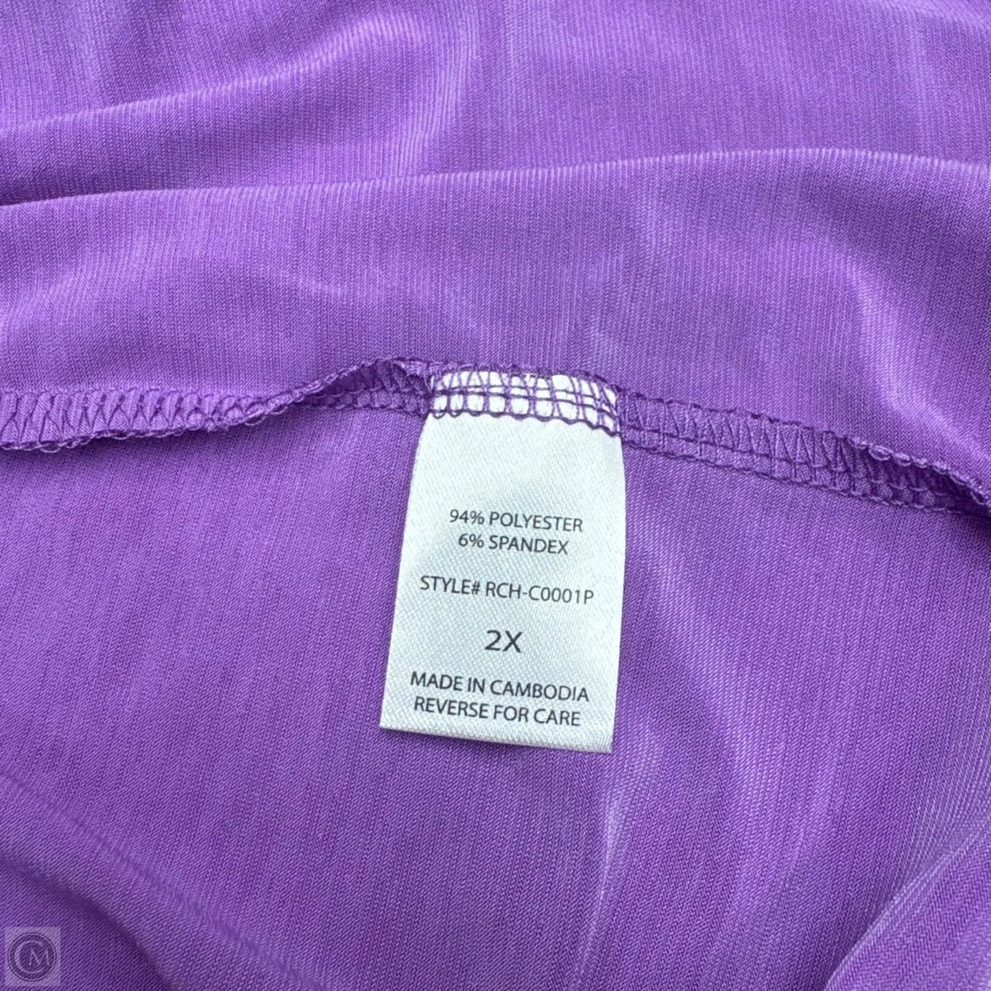Top Short Sleeve By Dear Scarlett In Purple, Size: 2x