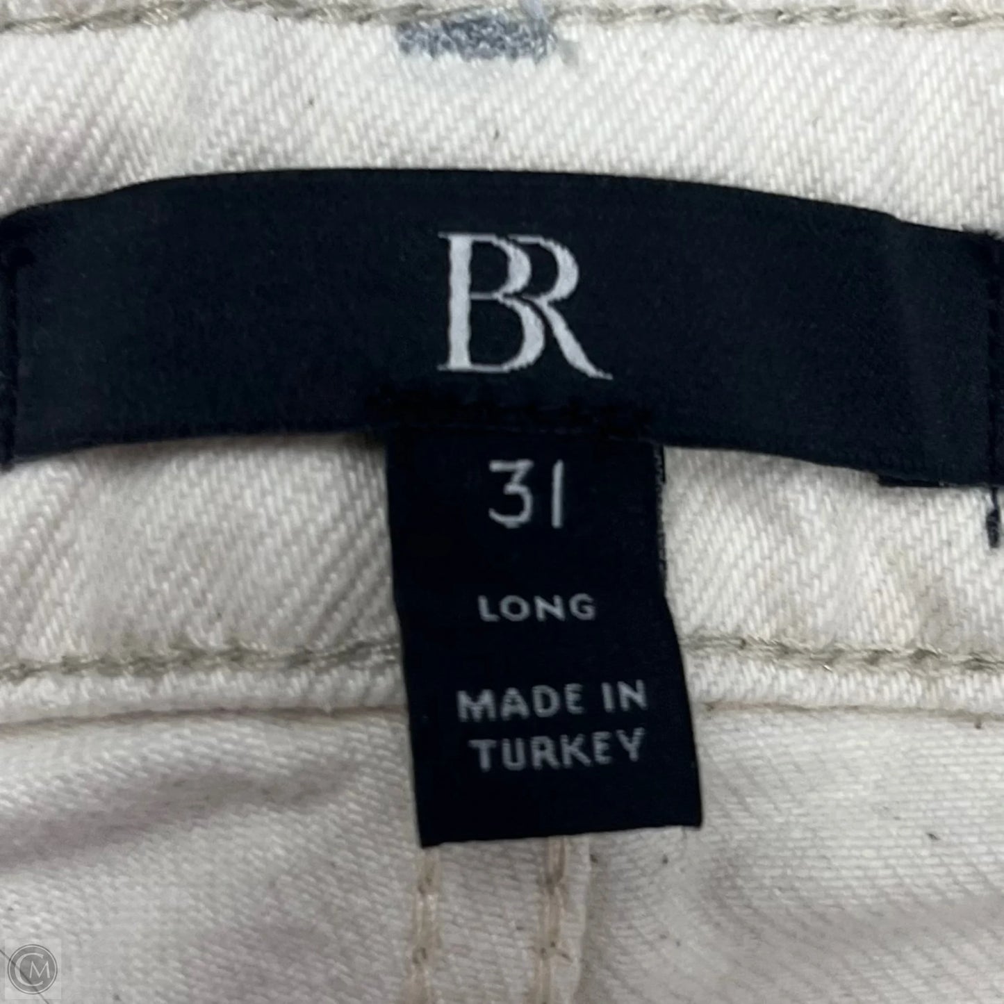 Jeans Wide Leg By Banana Republic In Cream Denim, Size: 12