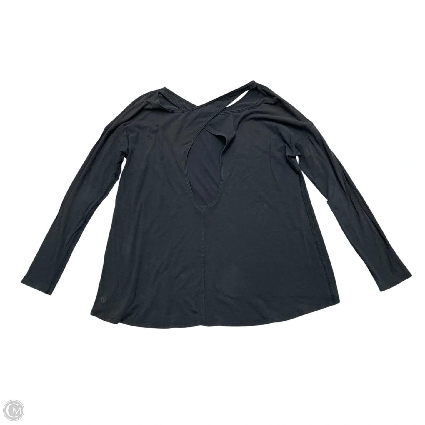 Athletic Top Long Sleeve Crewneck By Lululemon In Black, Size: S