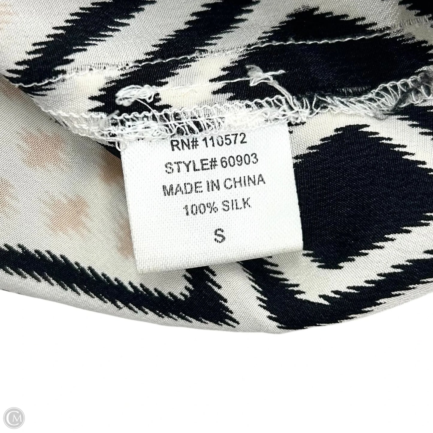 Dress Casual Short By Twelfth Street By Cynthia Vincent In Black & Cream, Size: S