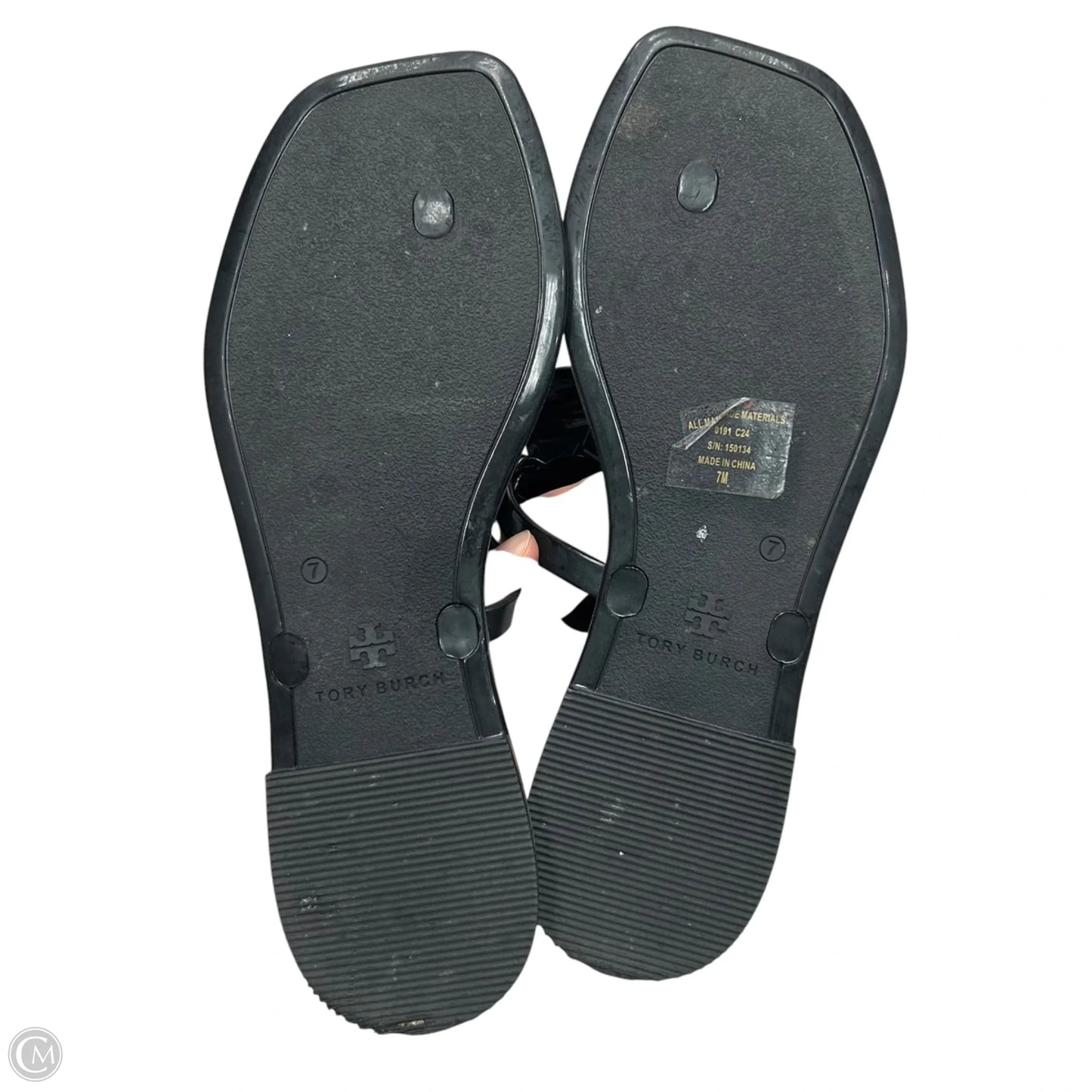 Sandals Designer By Tory Burch In Black, Size: 7