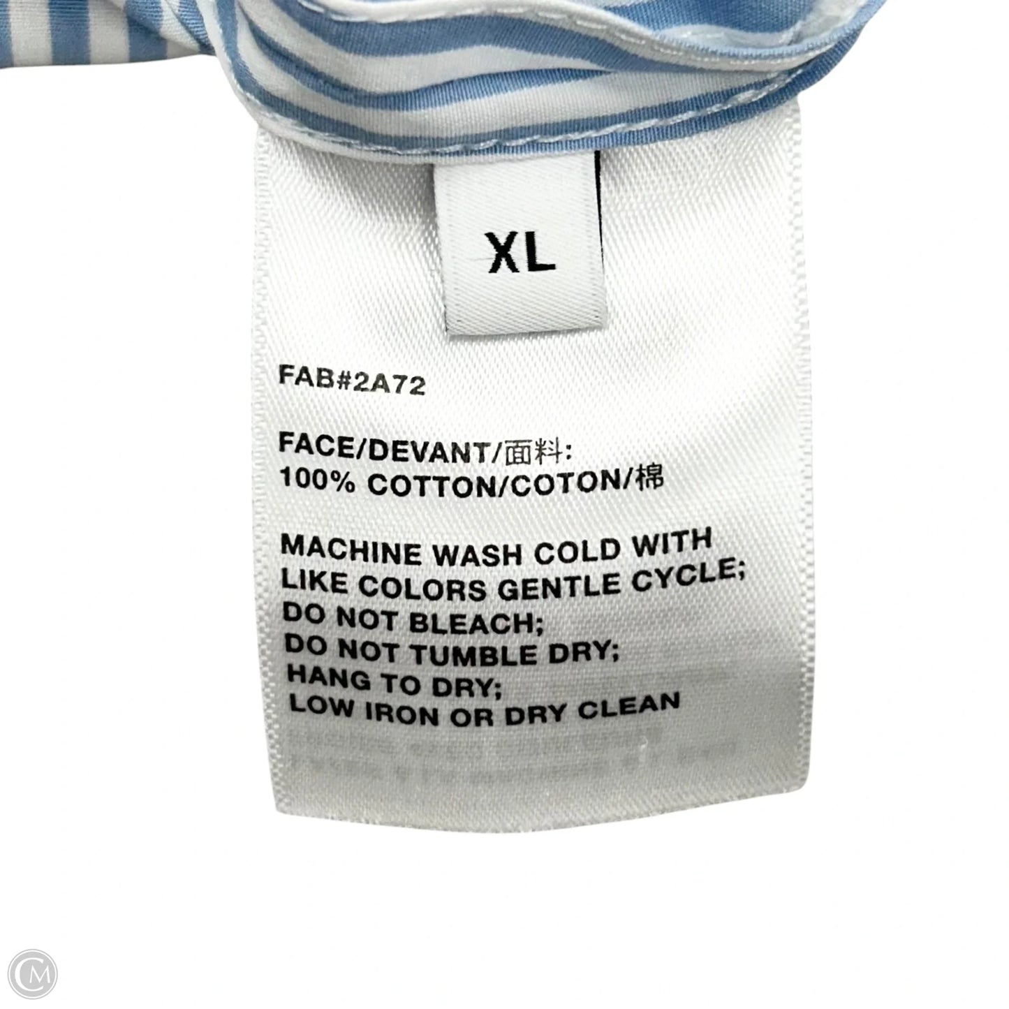 Dress Designer By Lafayette 148 In Blue & White, Size: Xl