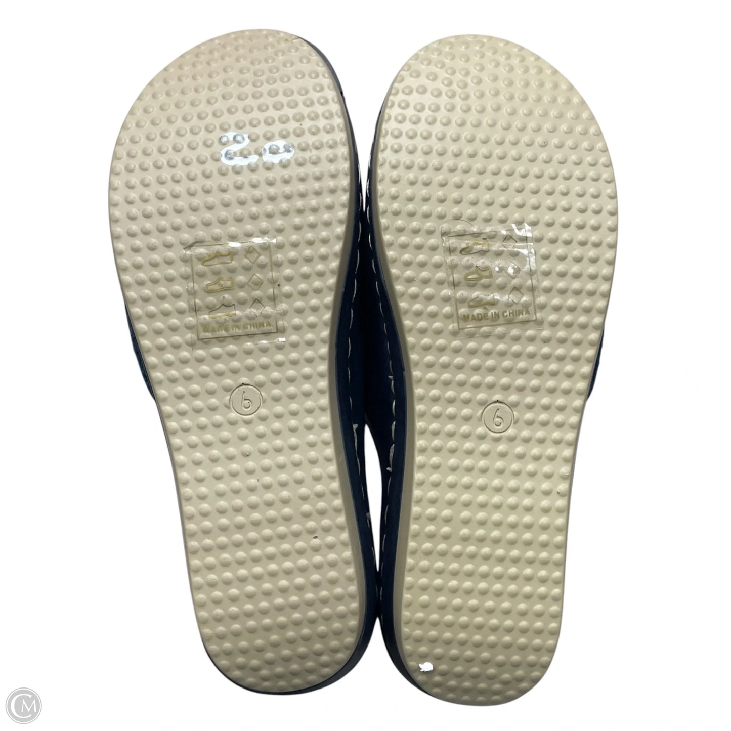 Sandals Flats By Cg Shoes In Navy, Size: 6