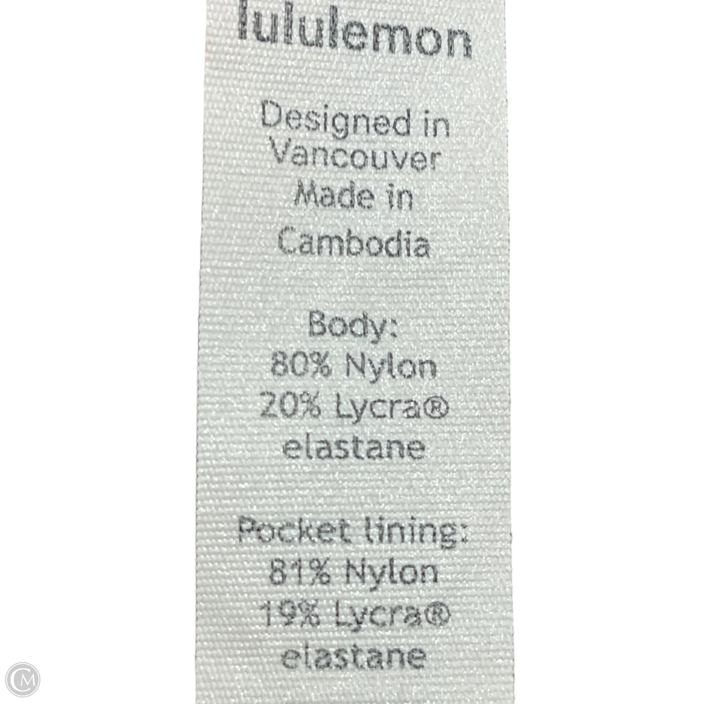 Athletic Pants By Lululemon In Black & Brown, Size: S