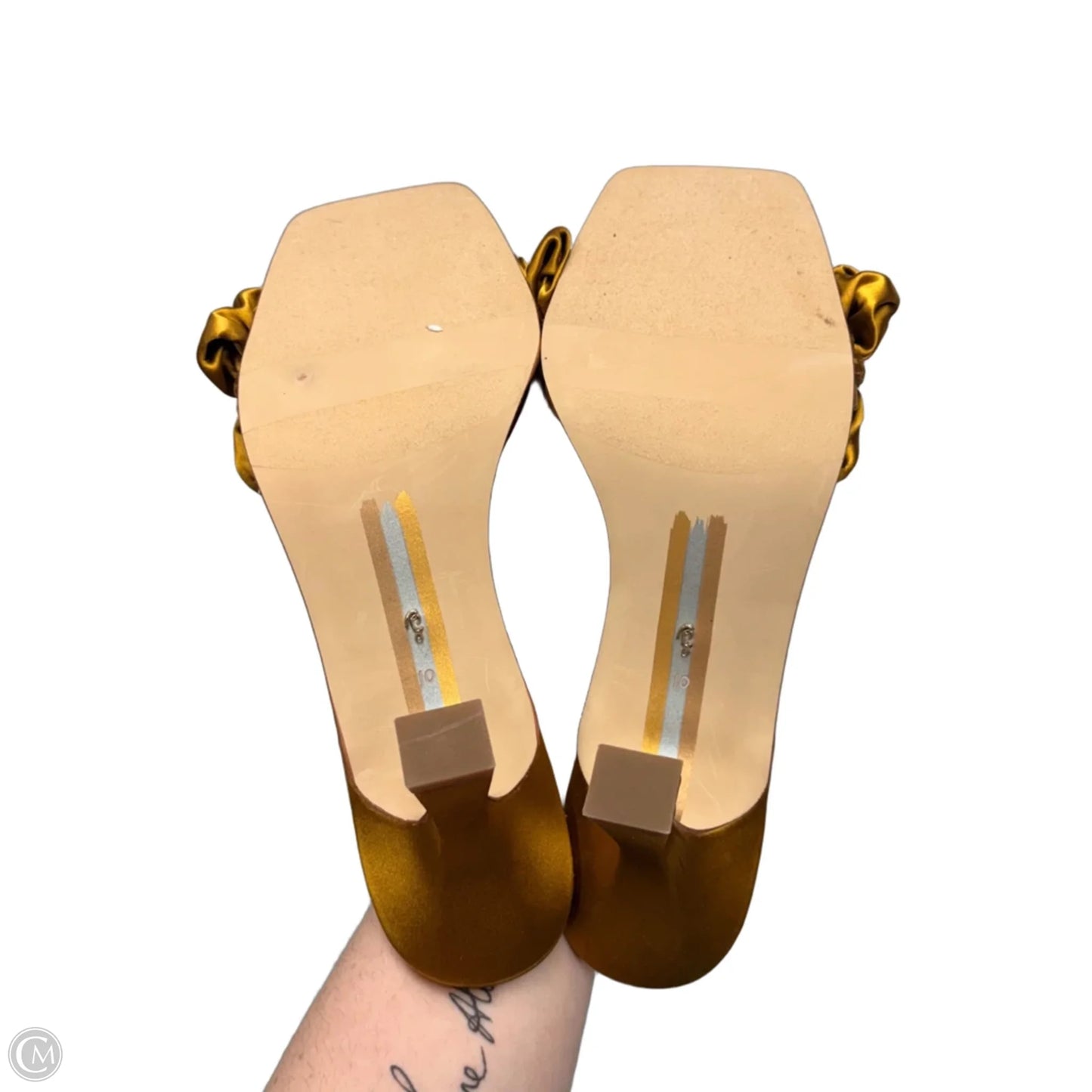 Sandals Heels Kitten By Sam Edelman In Gold, Size: 10