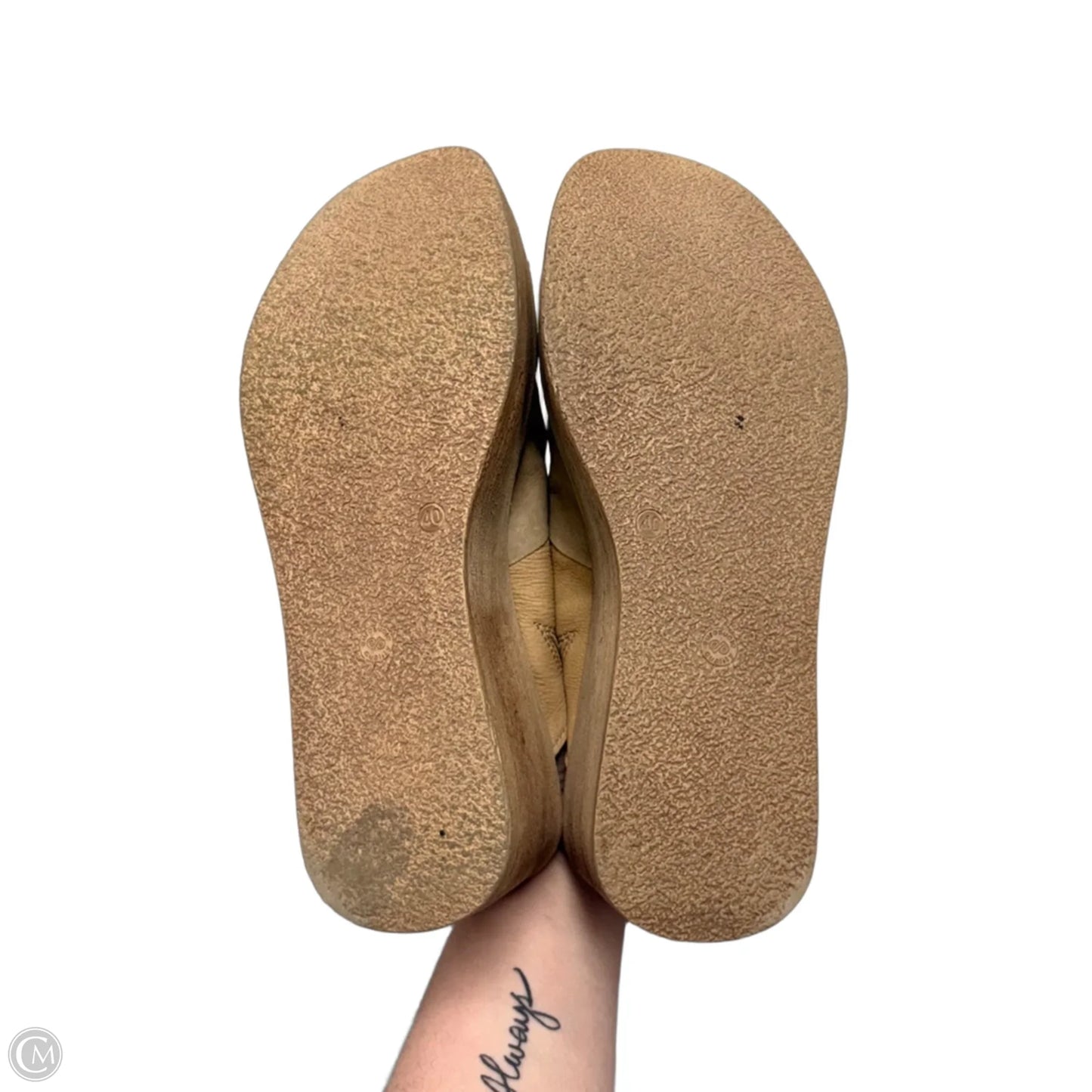 Sandals Heels Platform By Miz Mooz In Tan, Size: 9.5