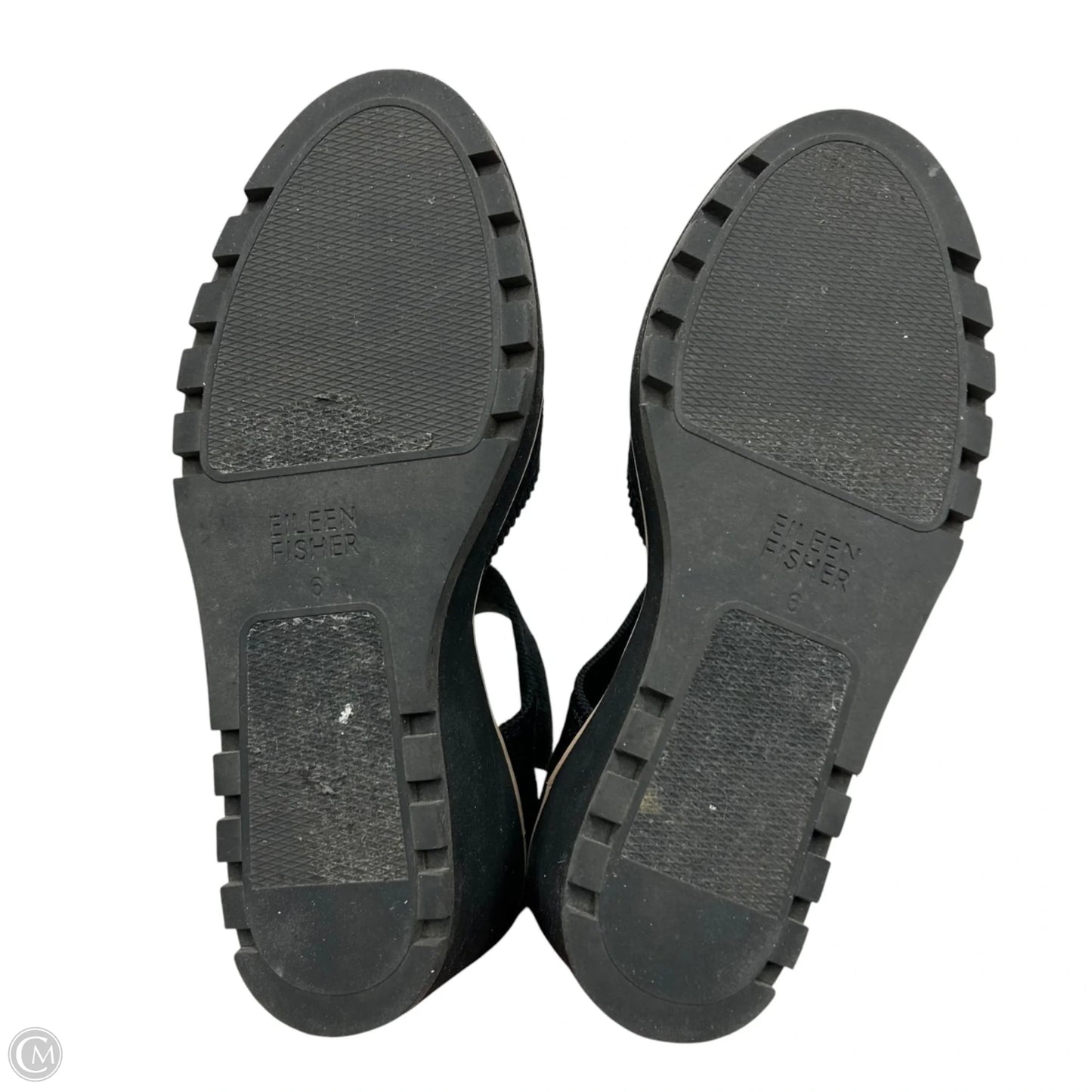 Sandals Heels Wedge By Eileen Fisher In Black, Size: 6