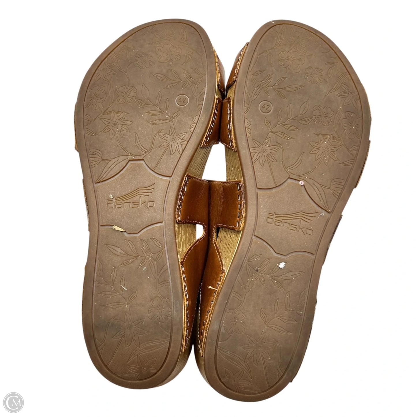 Sandals Heels Wedge By Dansko In Brown, Size: 11.5