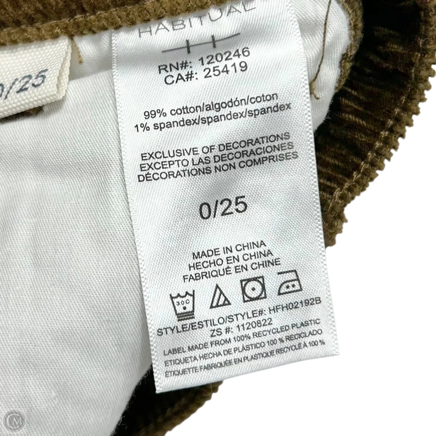 Pants Corduroy By Habitual In Brown, Size: 0