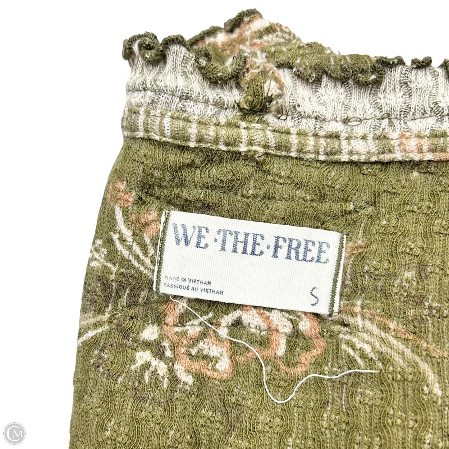 Top Long Sleeve By We The Free In Green & Pink, Size: S