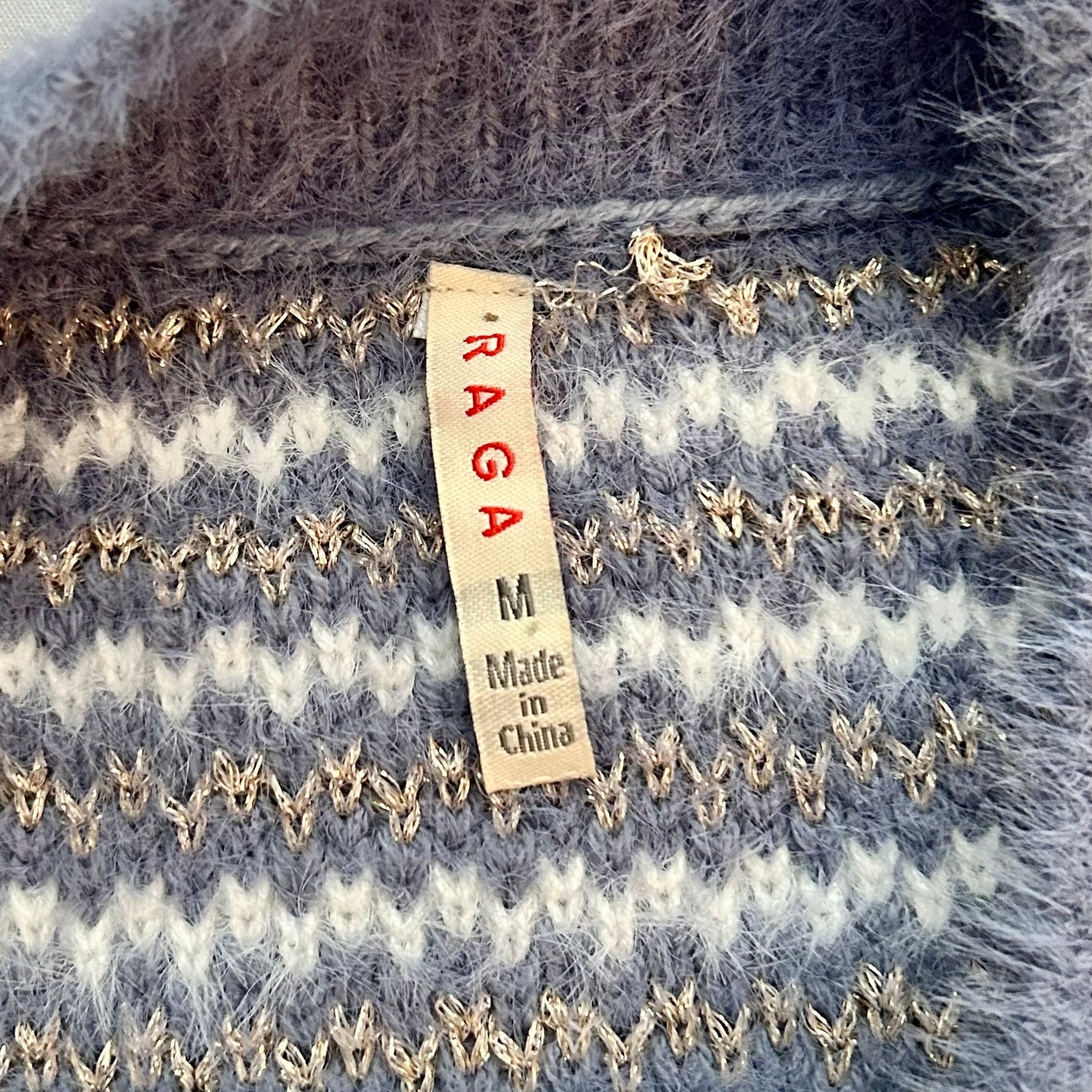 Sweater By Raga In Blue & Gold, Size: M