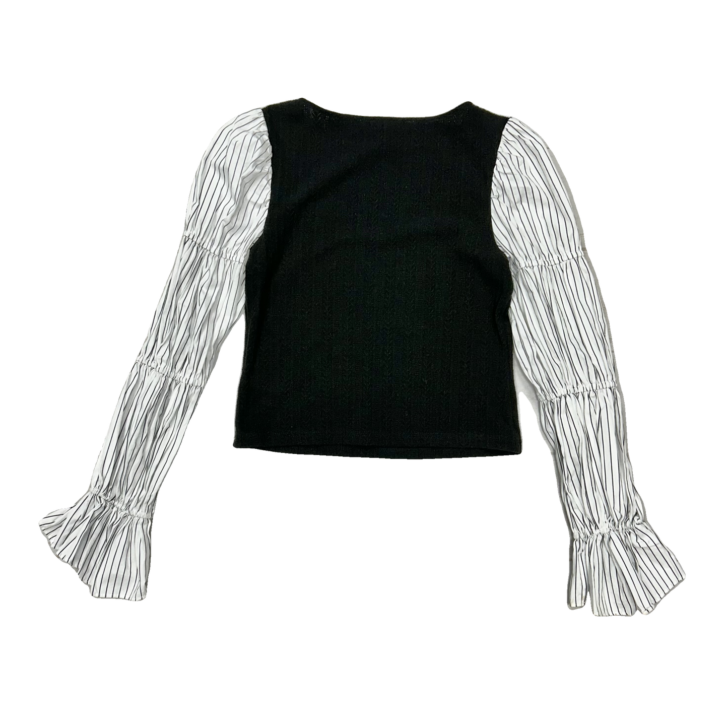 Top Long Sleeve By Hutch In Black & White, Size: S