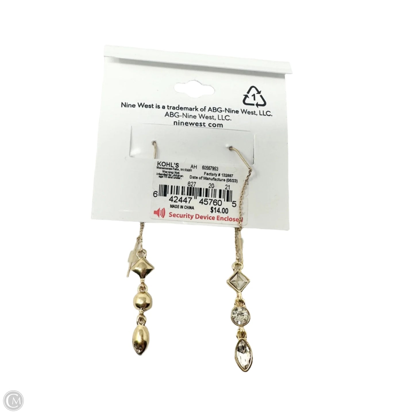 Earrings Dangle/drop By Nine West