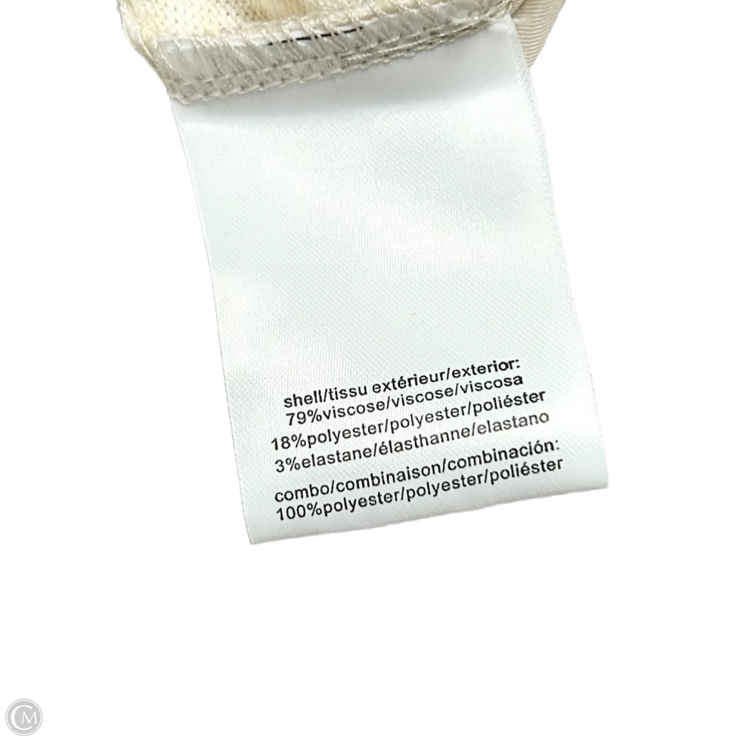 Top Short Sleeve Designer By Halston In Tan, Size: M