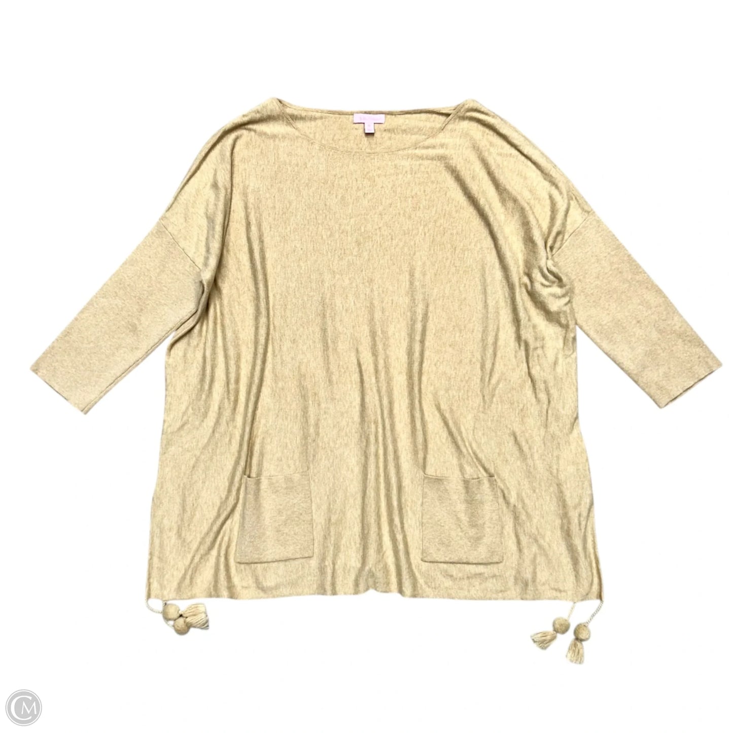 Top Long Sleeve Designer By Lilly Pulitzer In Tan, Size: Xl
