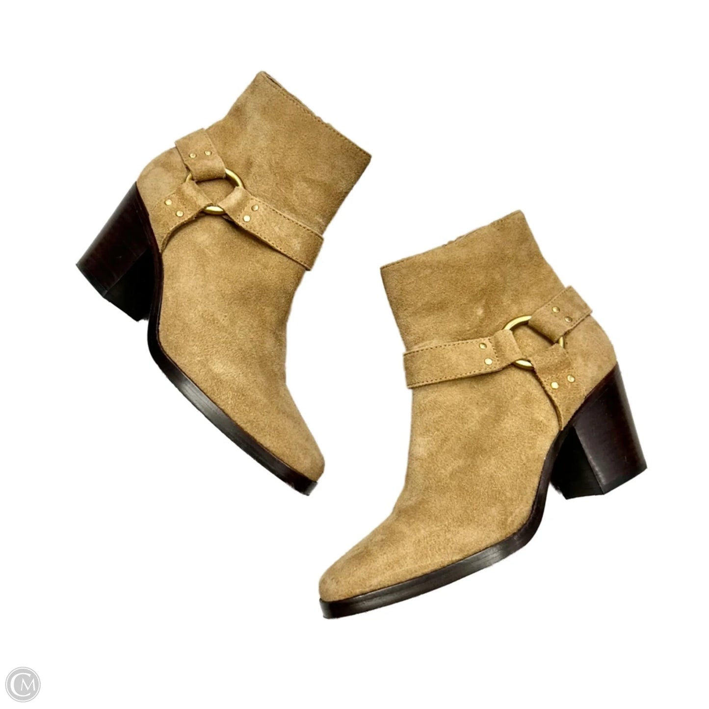 Boots Ankle Heels By Paige In Tan, Size: 6.5