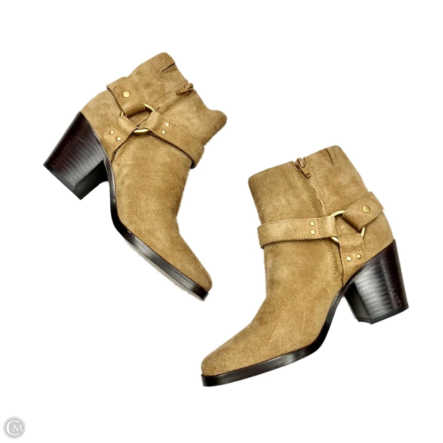 Boots Ankle Heels By Paige In Tan, Size: 6.5