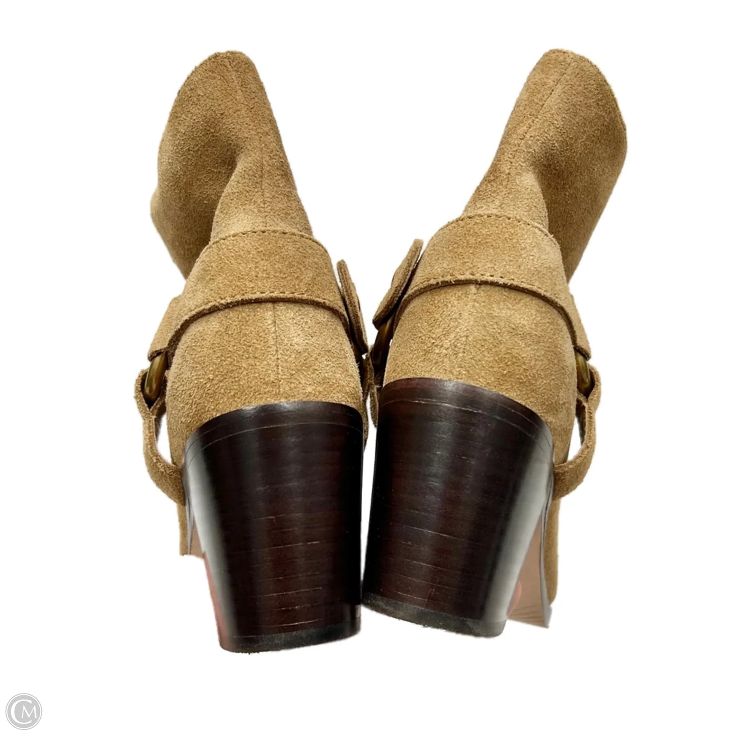 Boots Ankle Heels By Paige In Tan, Size: 6.5
