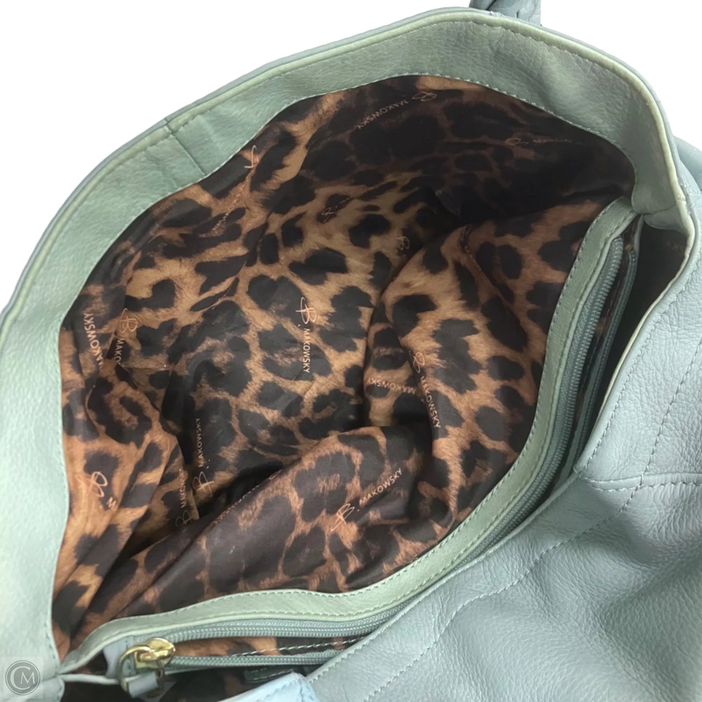 Handbag Leather By B. Makowsky, Size: Medium