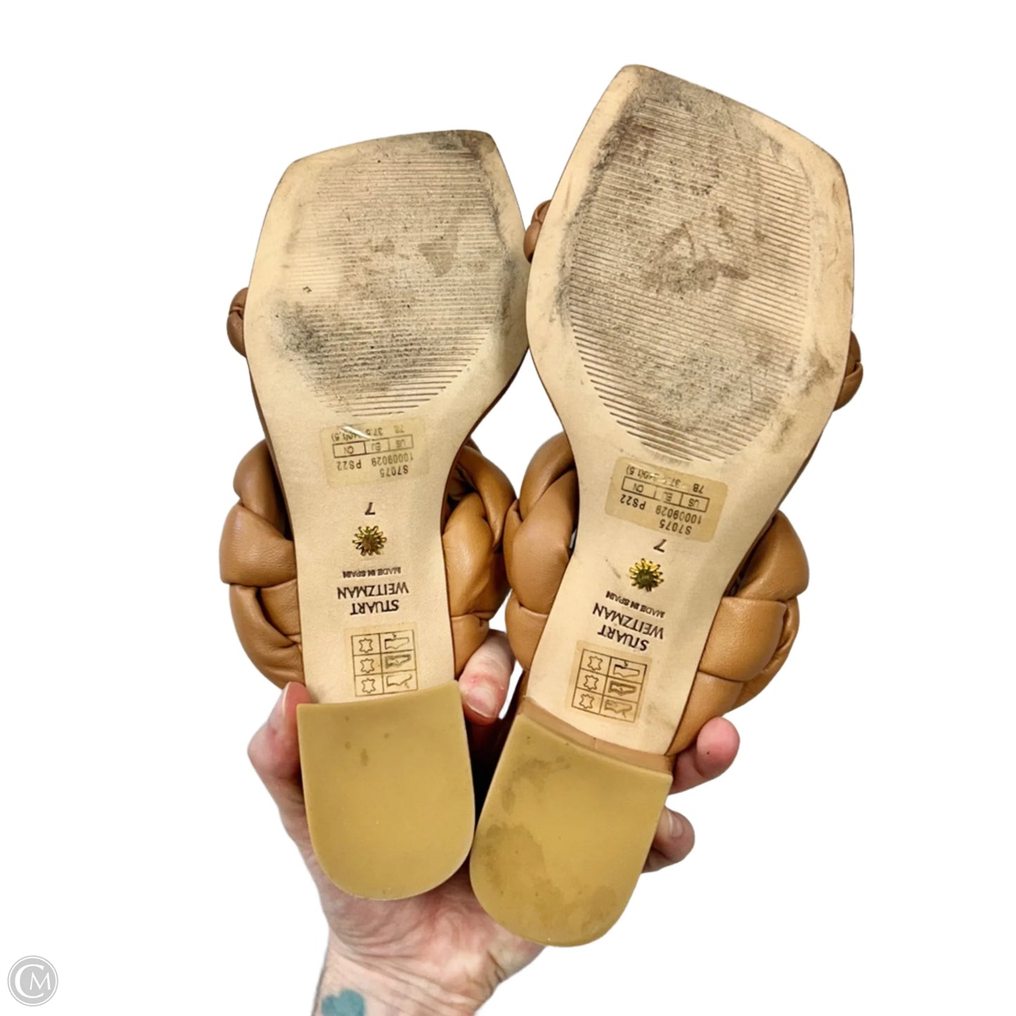 Sandals Designer By Stuart Weitzman In Tan, Size: 7