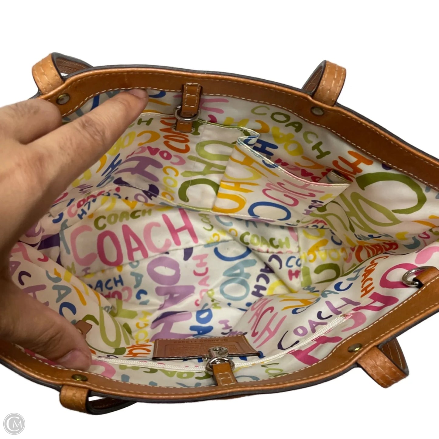 Tote Designer By Coach, Size: Small