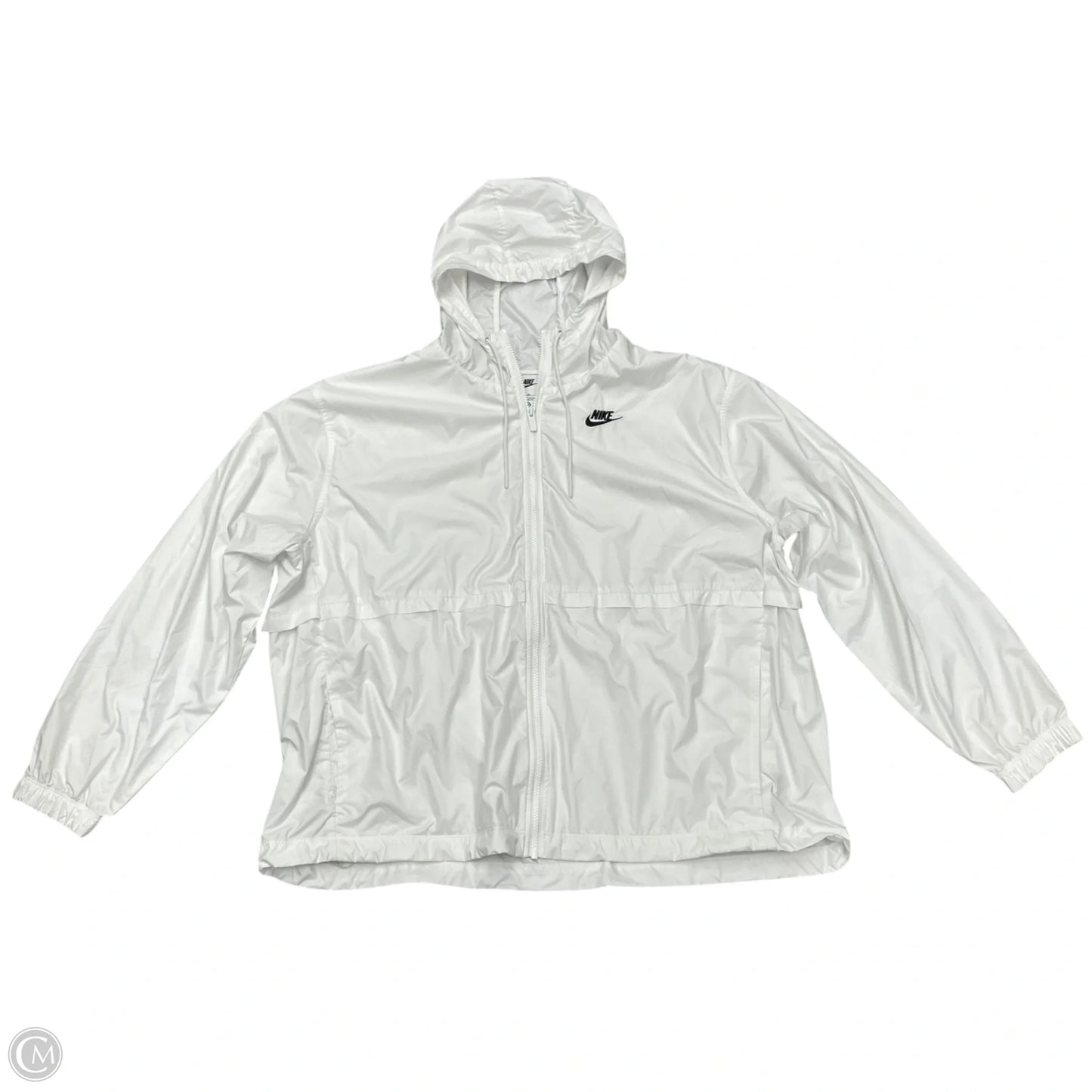 Athletic Jacket By Nike Apparel In White, Size: 2x