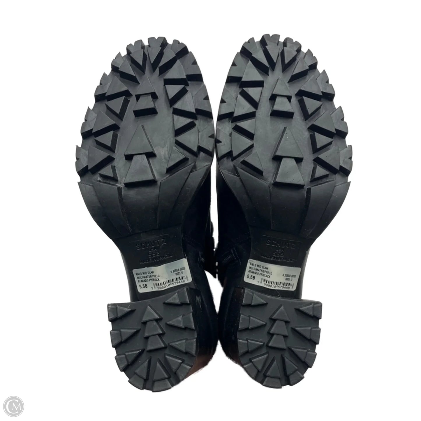 Boots Combat By Schultz In Black & Silver, Size: 5.5