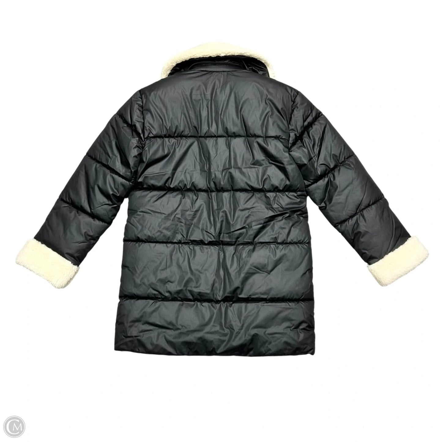 Coat Puffer & Quilted By Gap In Black & Cream, Size: S