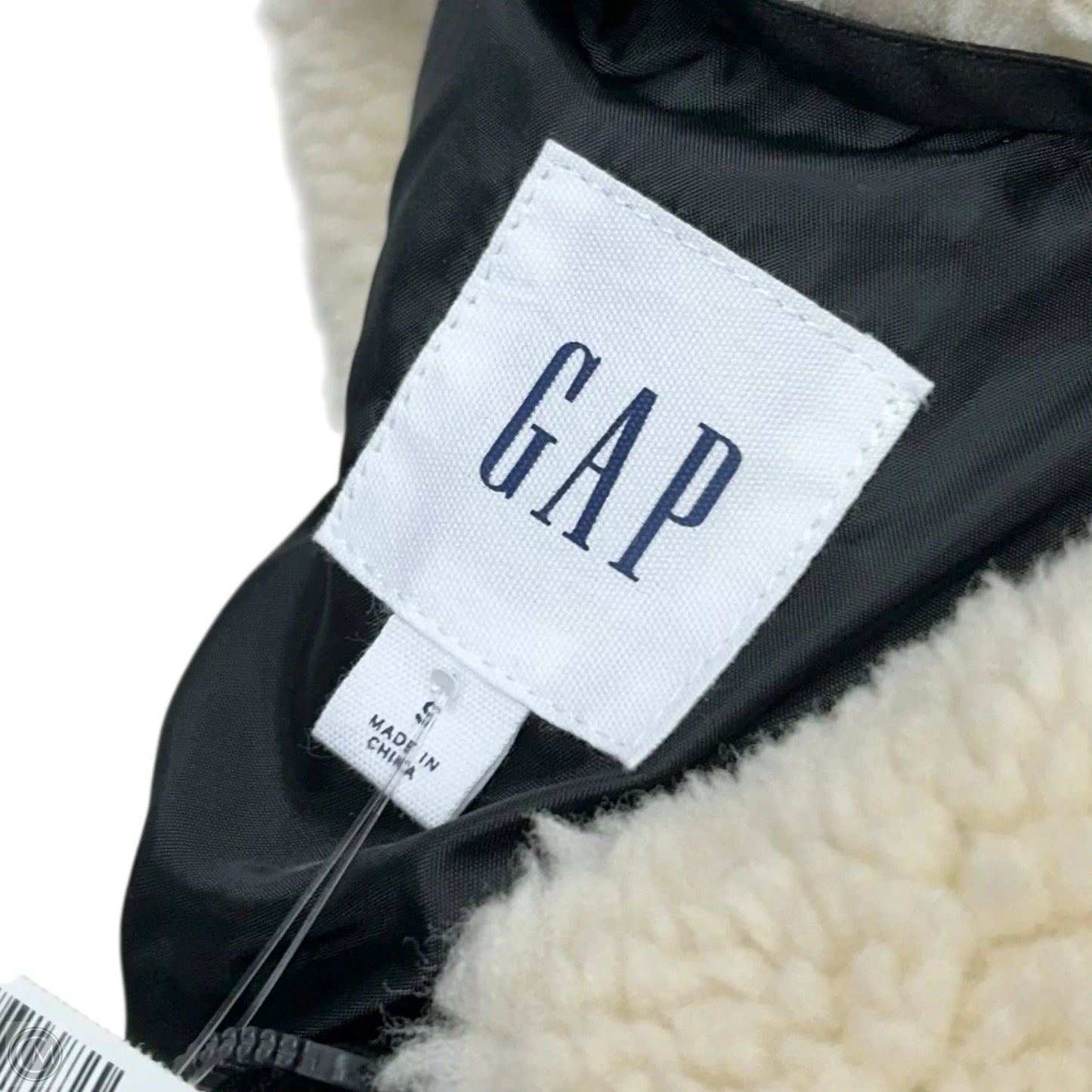 Coat Puffer & Quilted By Gap In Black & Cream, Size: S