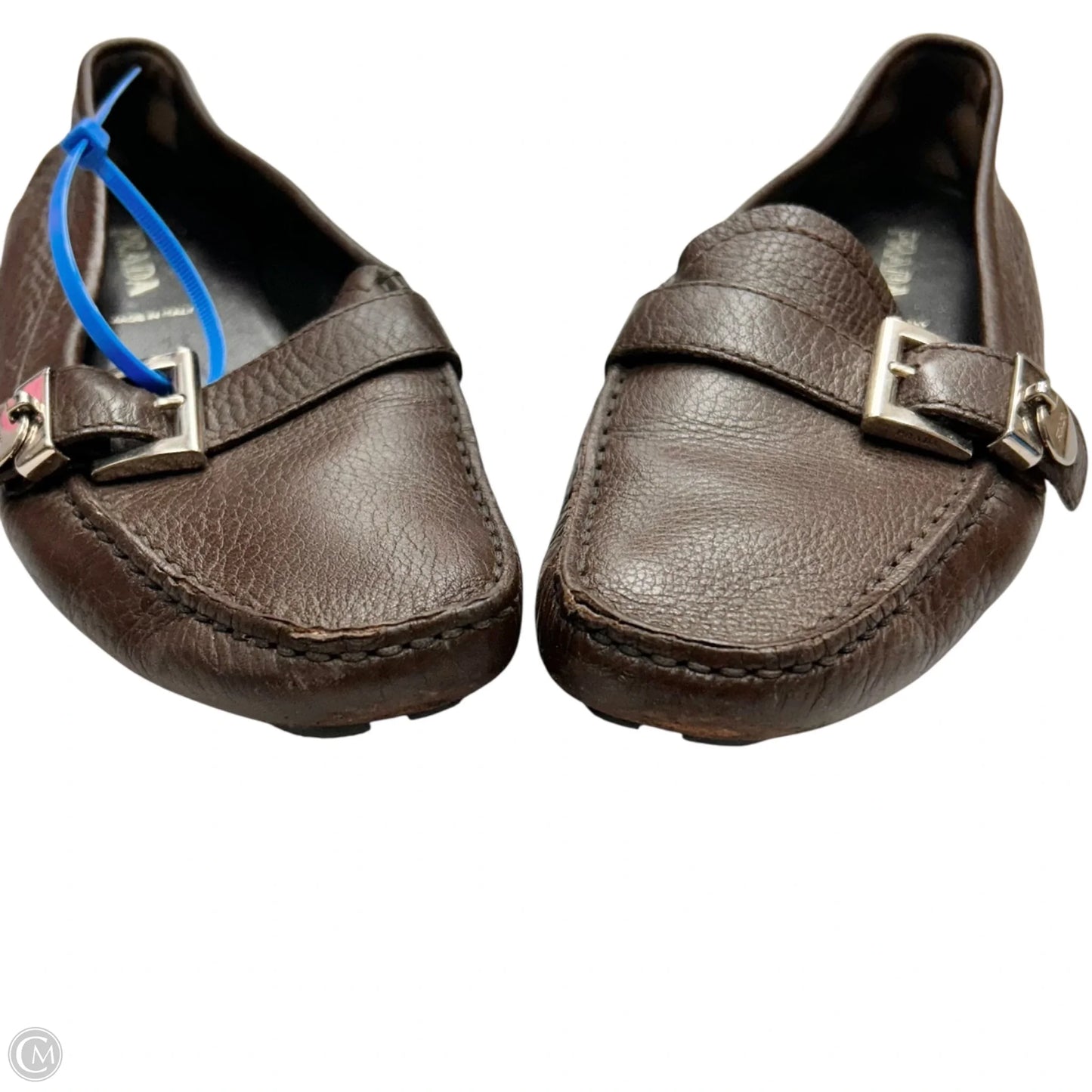 Shoes Luxury Designer By Prada In Brown, Size: 8.5