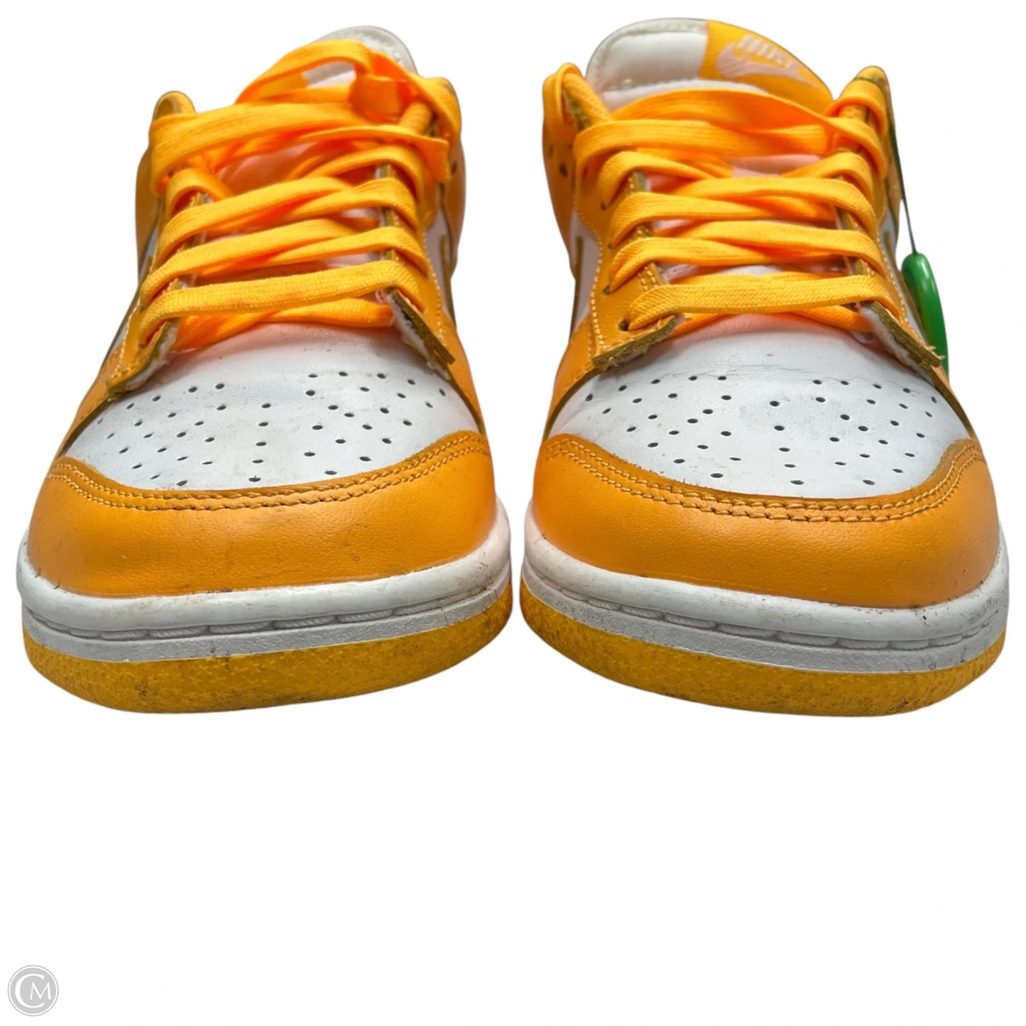 Shoes Athletic By Nike In White & Yellow, Size: 6
