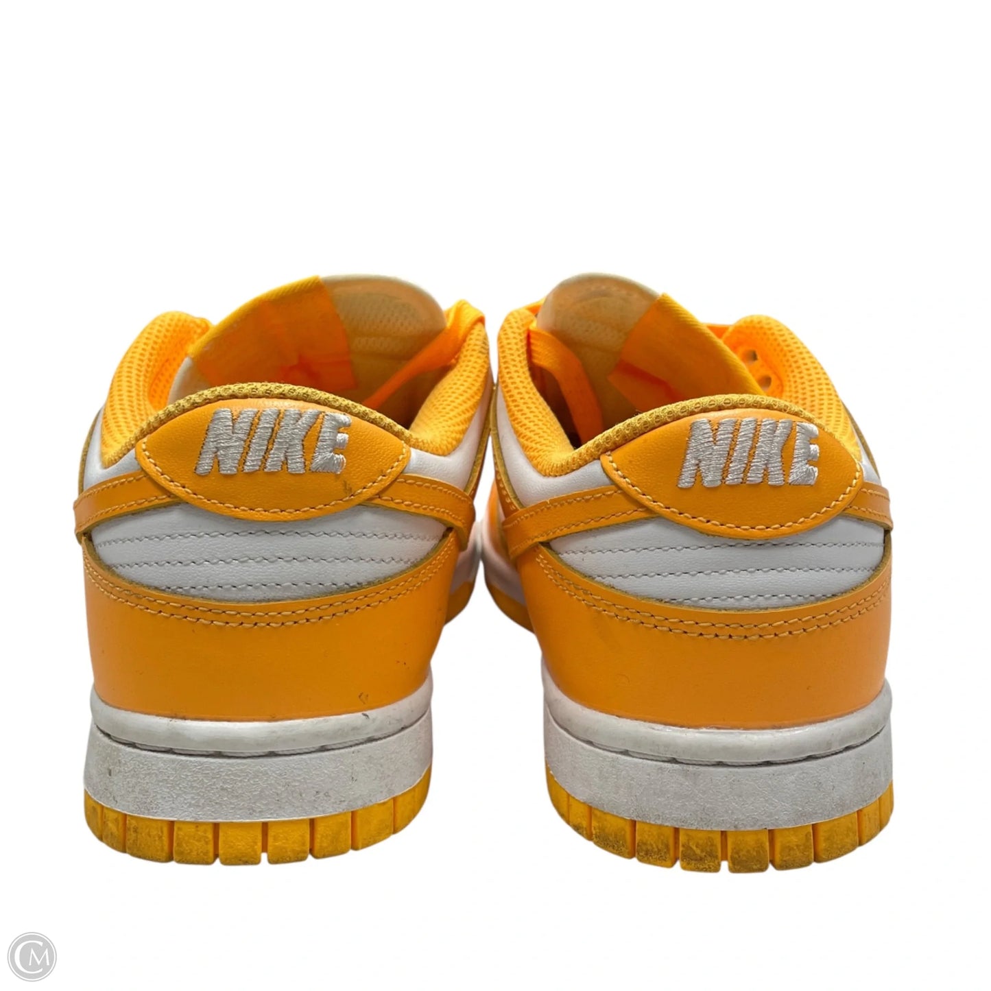 Shoes Athletic By Nike In White & Yellow, Size: 6