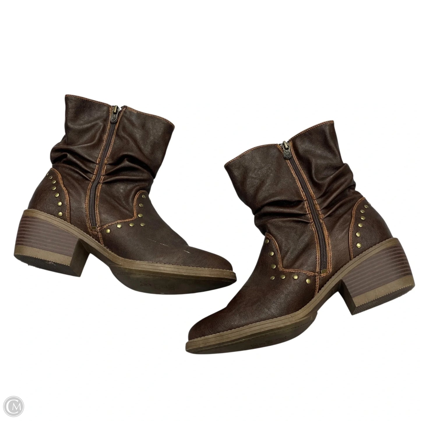 Boots Ankle Heels By Blowfish In Brown, Size: 9