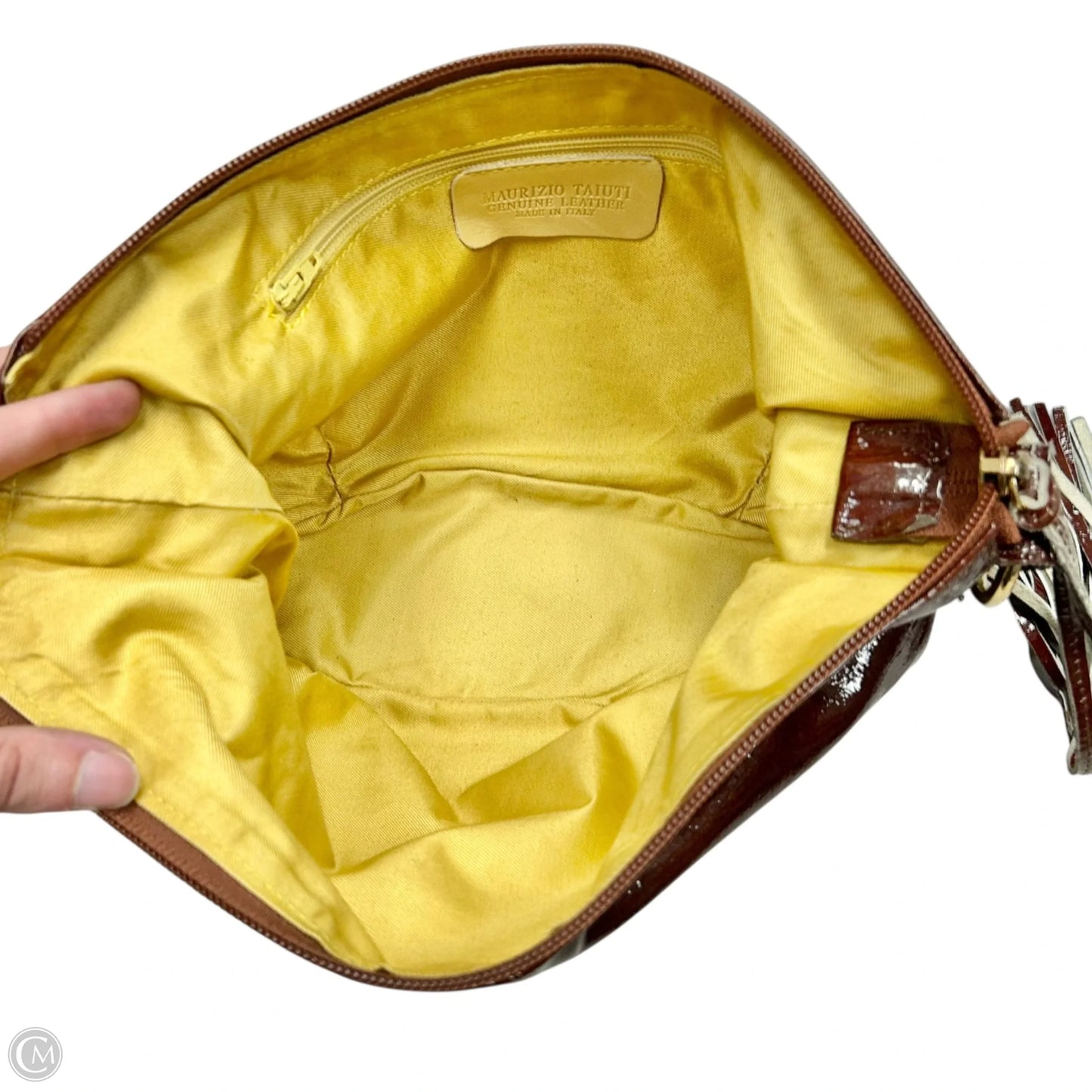 Handbag Leather By Maurizio Taiuti, Size: Small