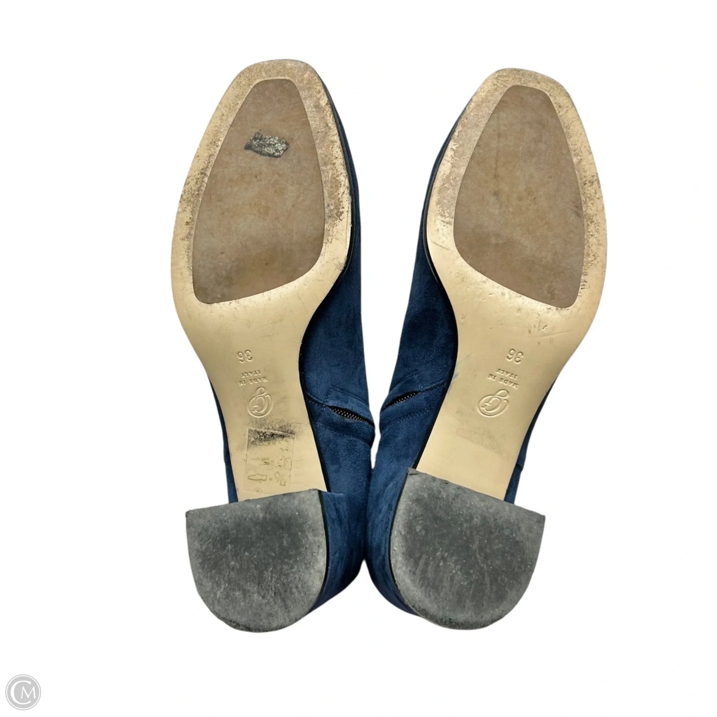 Boots Ankle Heels By M Gemi In Blue, Size: 6