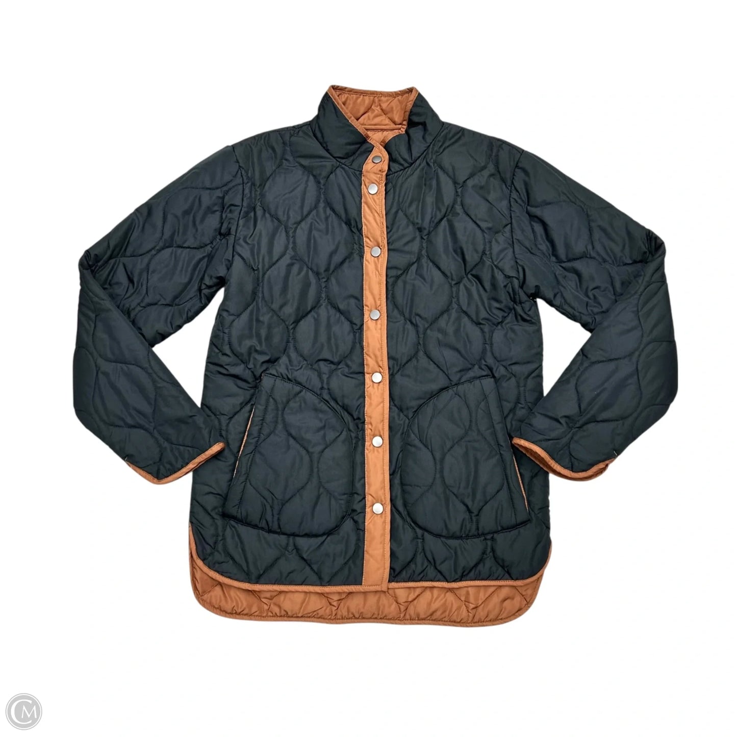 Jacket Puffer & Quilted By Summersalt In Black & Brown, Size: Xs