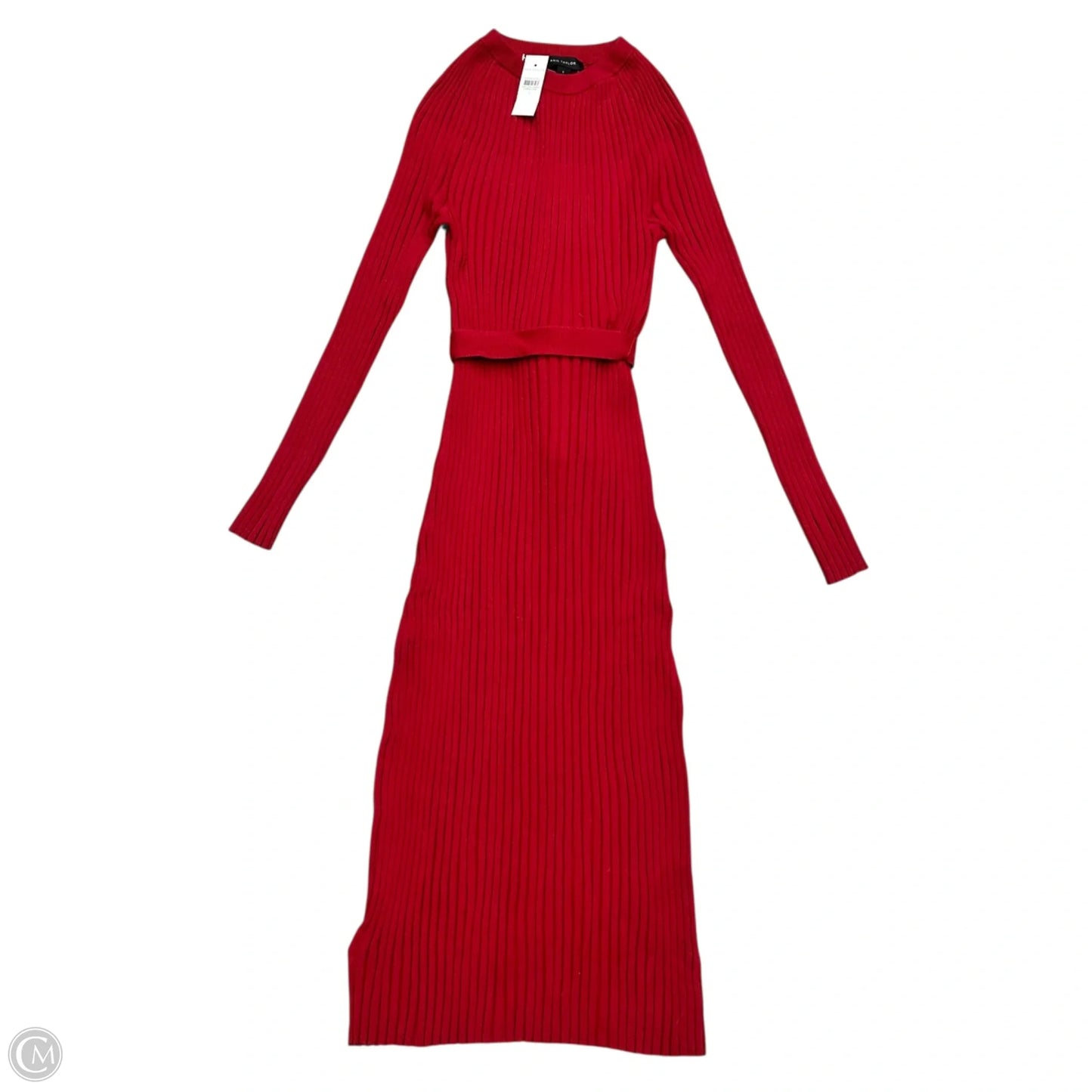 Dress Sweater By Ann Taylor In Red, Size: S