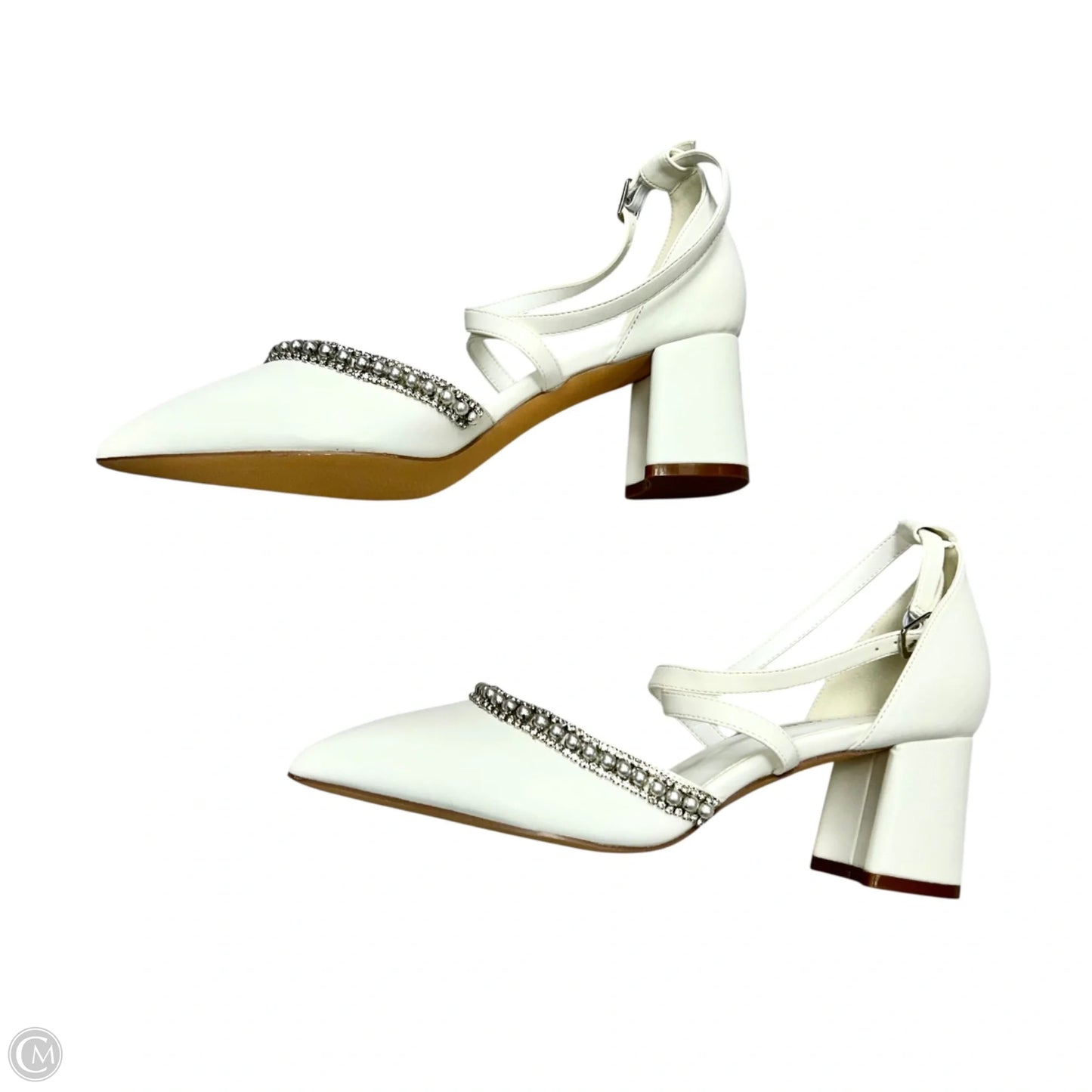Shoes Heels Block By Ywxymge In White, Size: 8.5