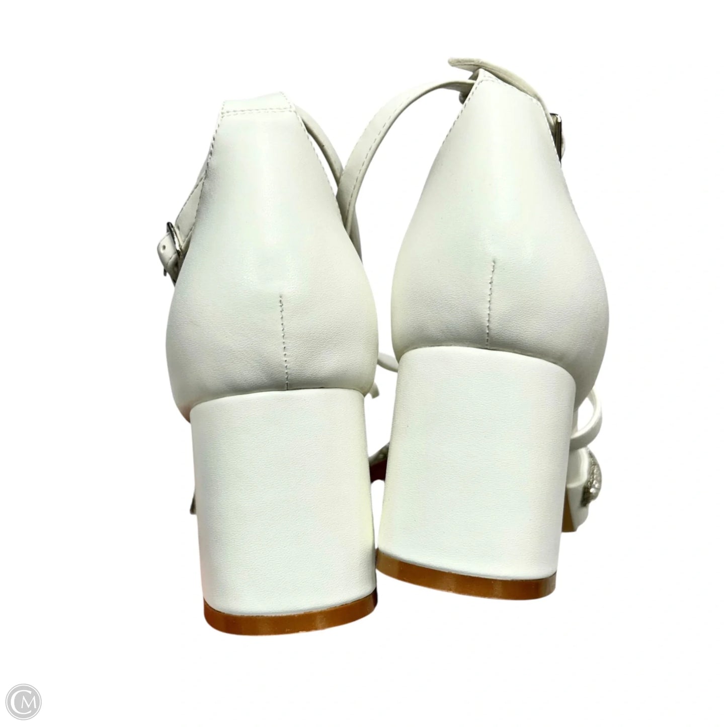 Shoes Heels Block By Ywxymge In White, Size: 8.5