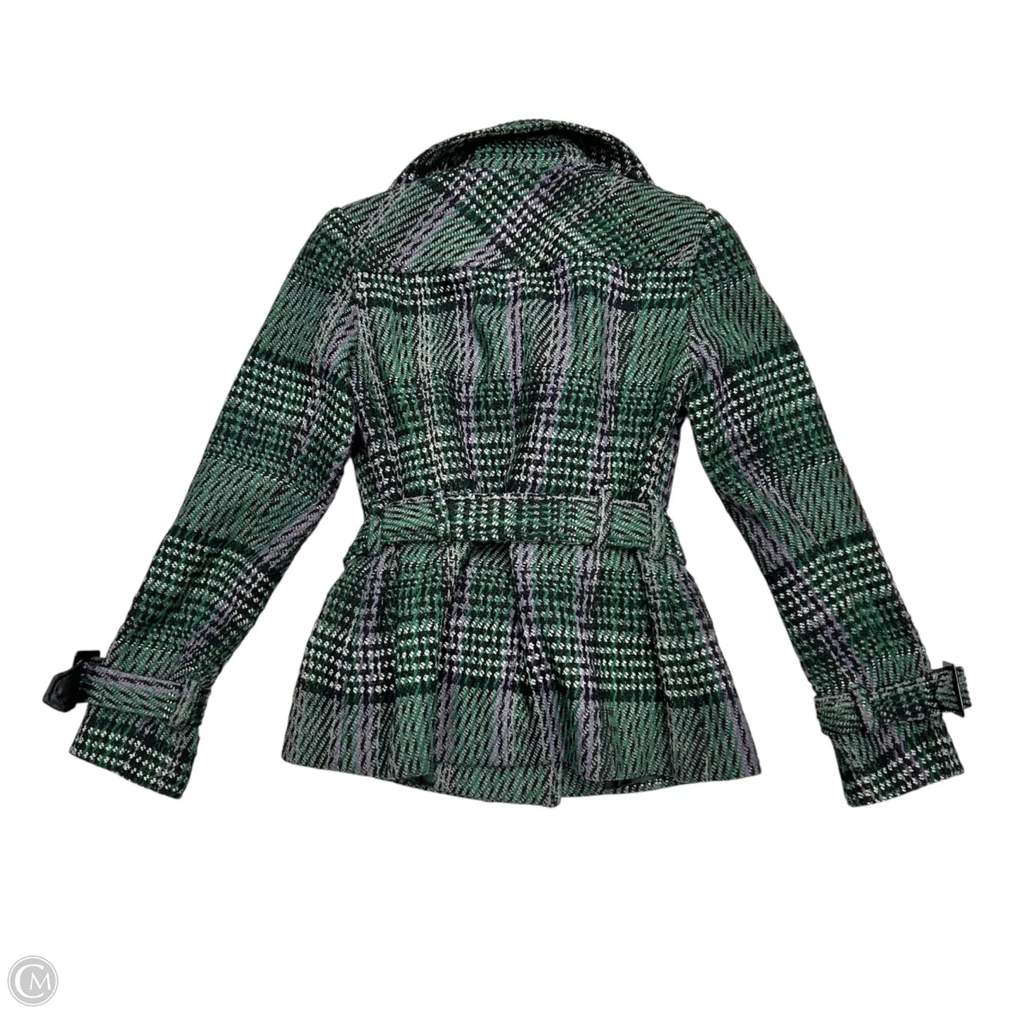 Coat Peacoat By Mac And Jac In Green & Purple, Size: S