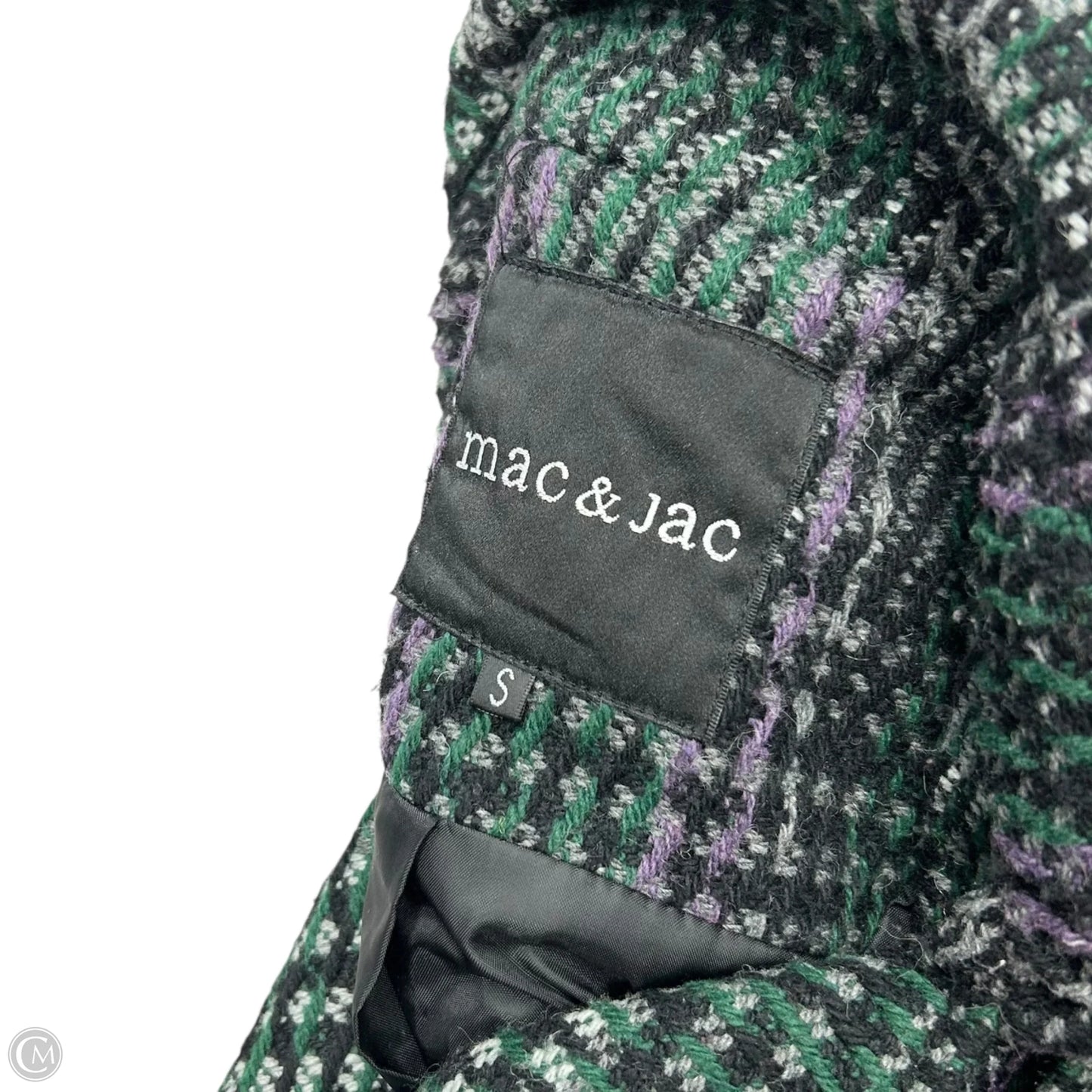 Coat Peacoat By Mac And Jac In Green & Purple, Size: S