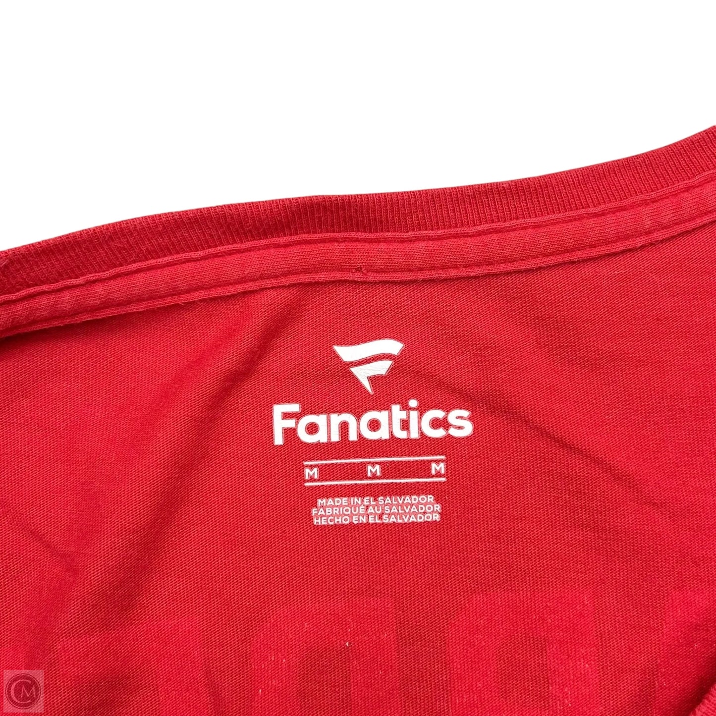 Top Short Sleeve By Fanatics In Red, Size: M