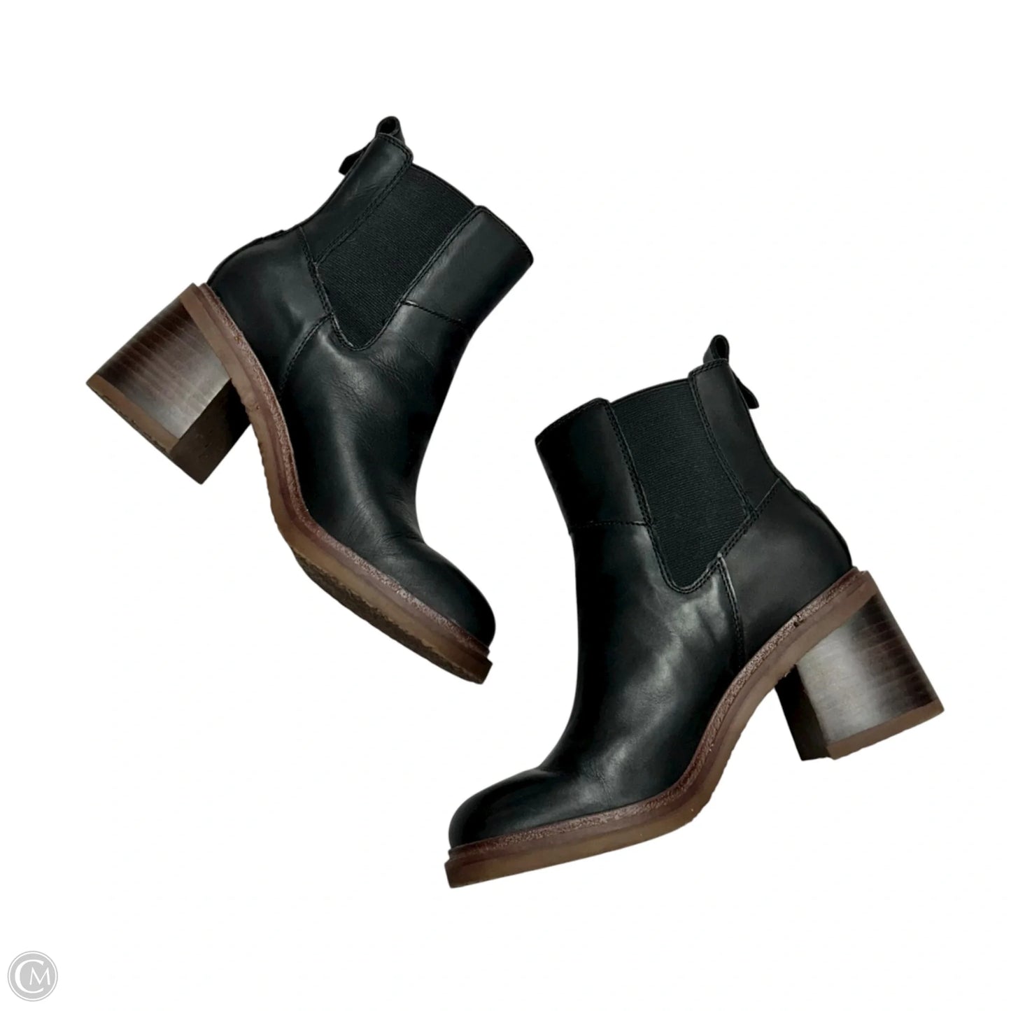 Boots Ankle Heels By Crown Vintage In Black & Brown, Size: 8