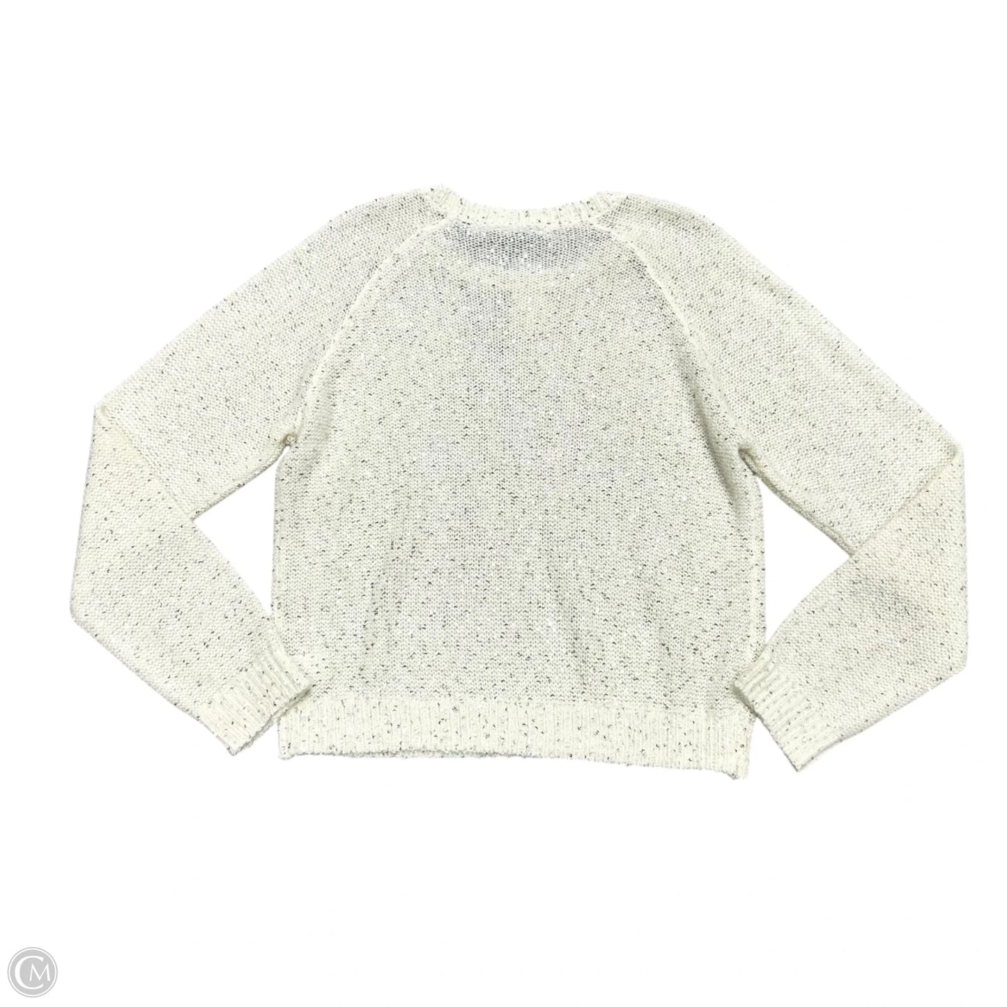 Sweater By Atm In Cream & Silver, Size: M