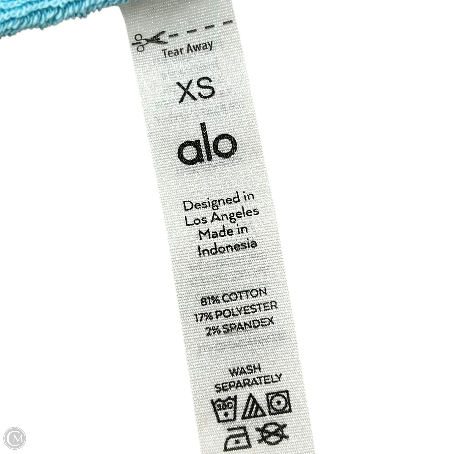 Top Short Sleeve By Alo In Blue, Size: Xs